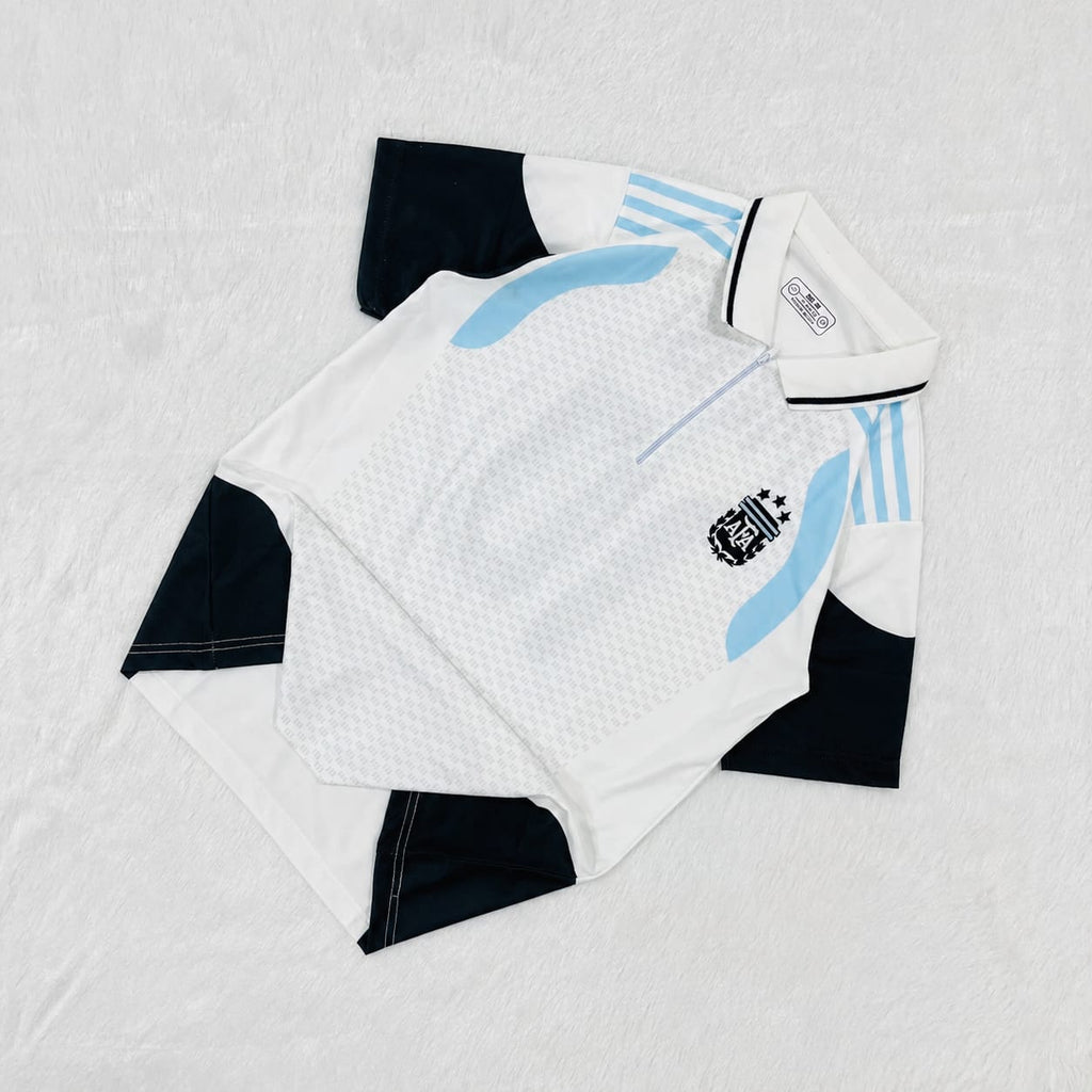 Argentina 2026 Training Kit Polo Zipper Messi Premium Quality Embroidery kit