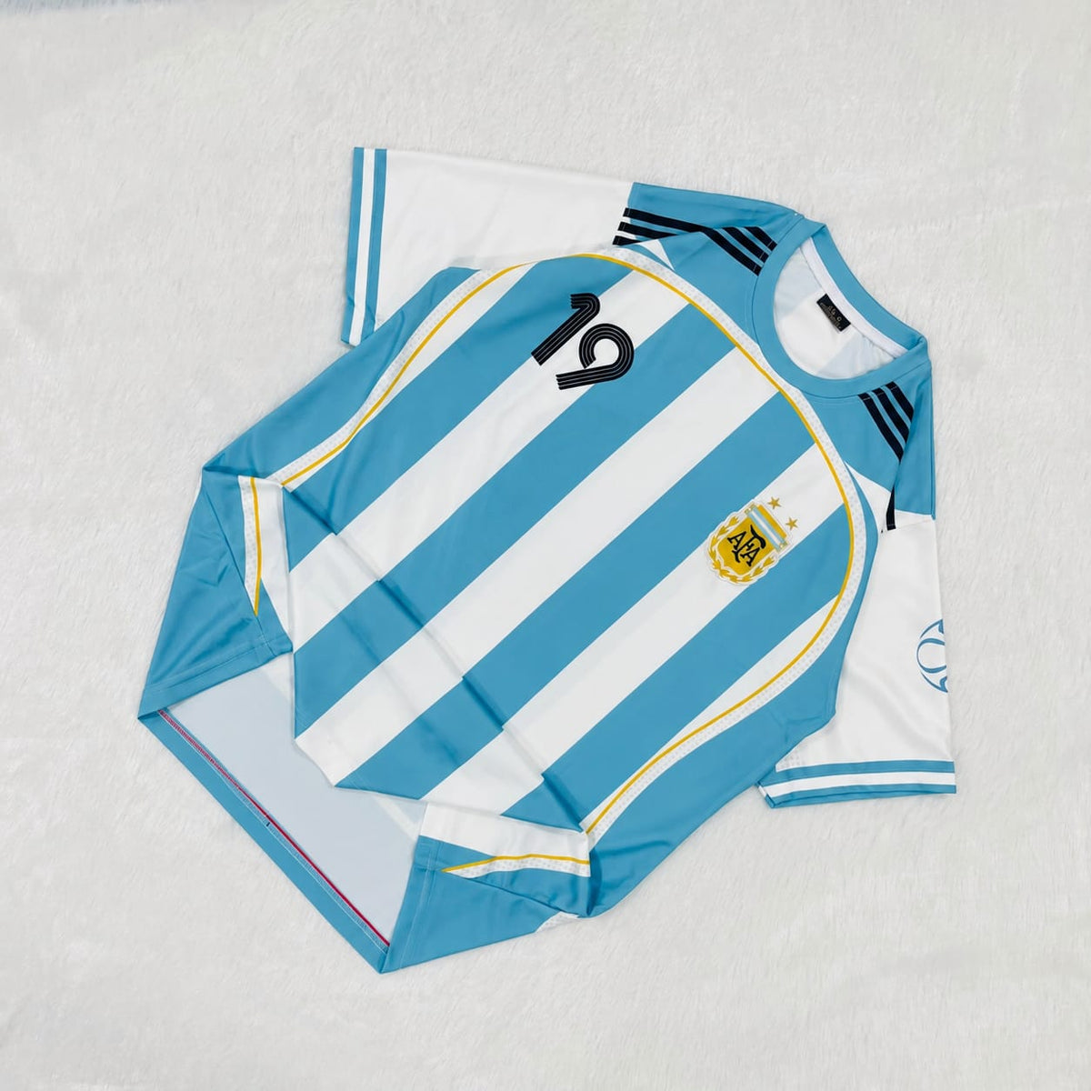 Argentina 2006/07 Messi Embroidery Home Kit Half Sleeve