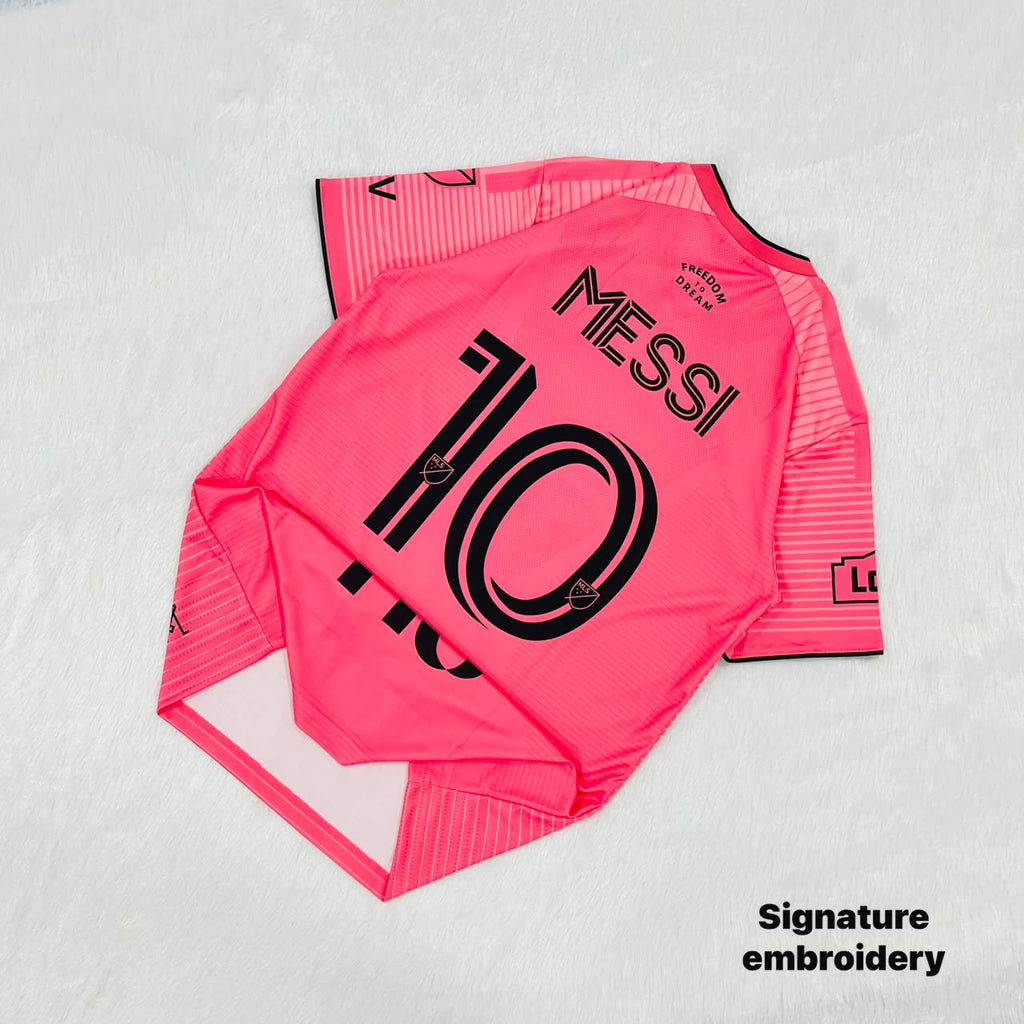 Inter Miami CF pink Home 2026/27 Messi Embroidery Half Sleeve Kit