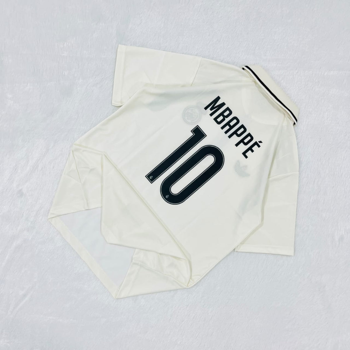 REAL MADRID POLO MBAPPE T-SHIRT EMBROIDERY ZIPPER HALF SLEEVE KIT