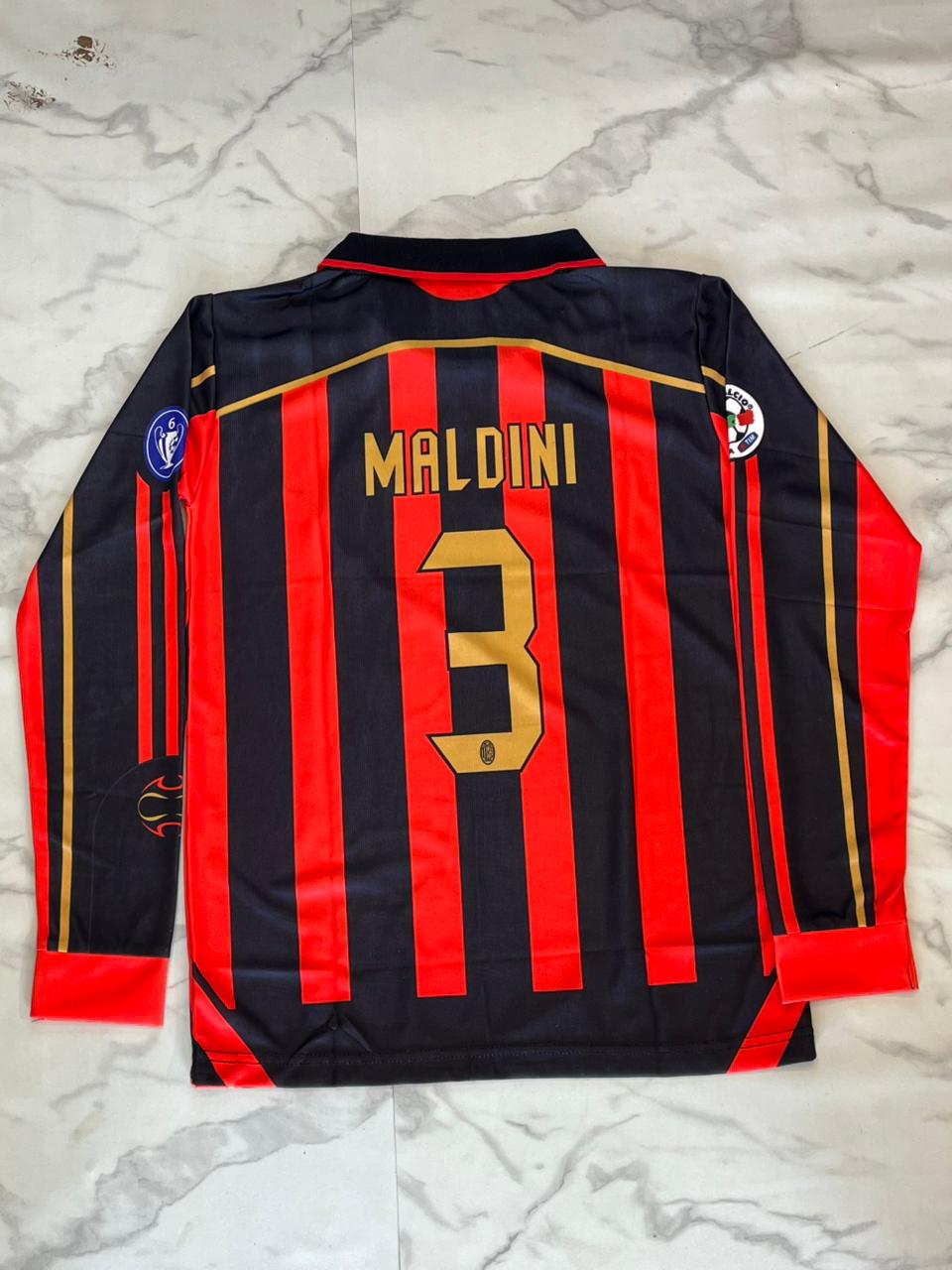 AC MILAN Polo Maldini Full Sleeve Retro