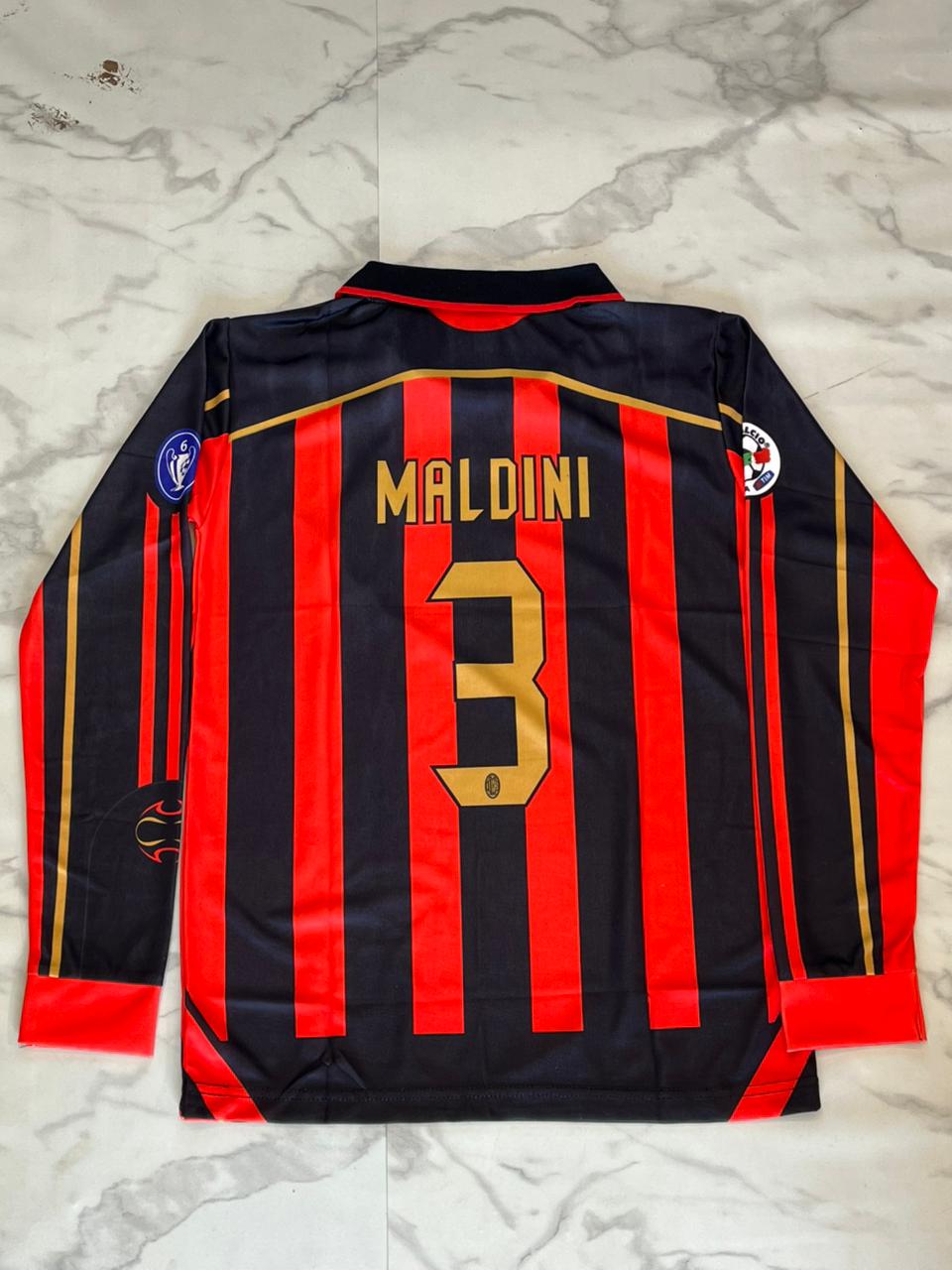 AC MILAN Polo Maldini Full Sleeve Retro