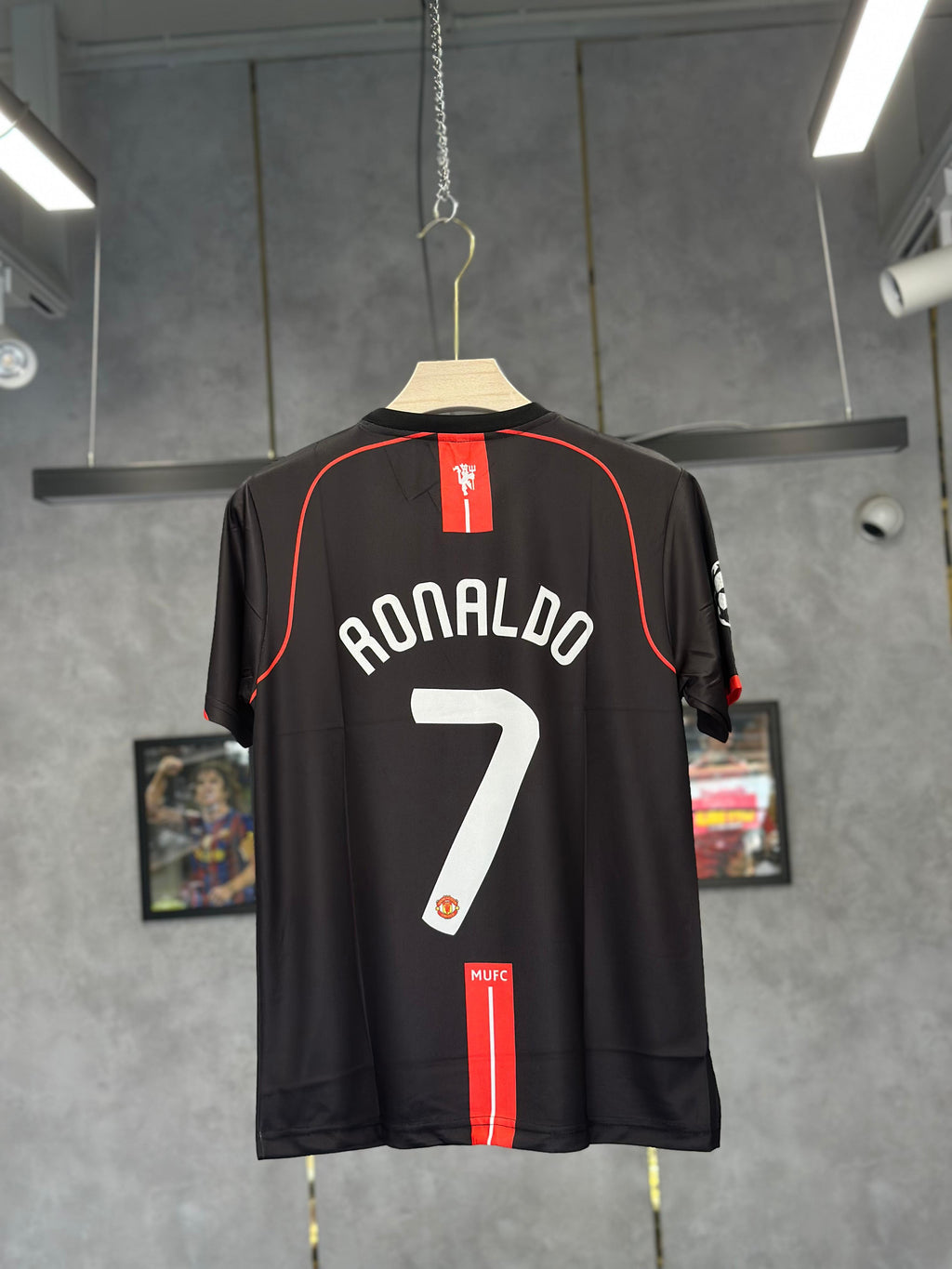 MANCHESTER UNITED RONALDO 2007/08 AWAY EMBROIDERY NORMAL SLEEVE PREMIUM QUALITY KIT