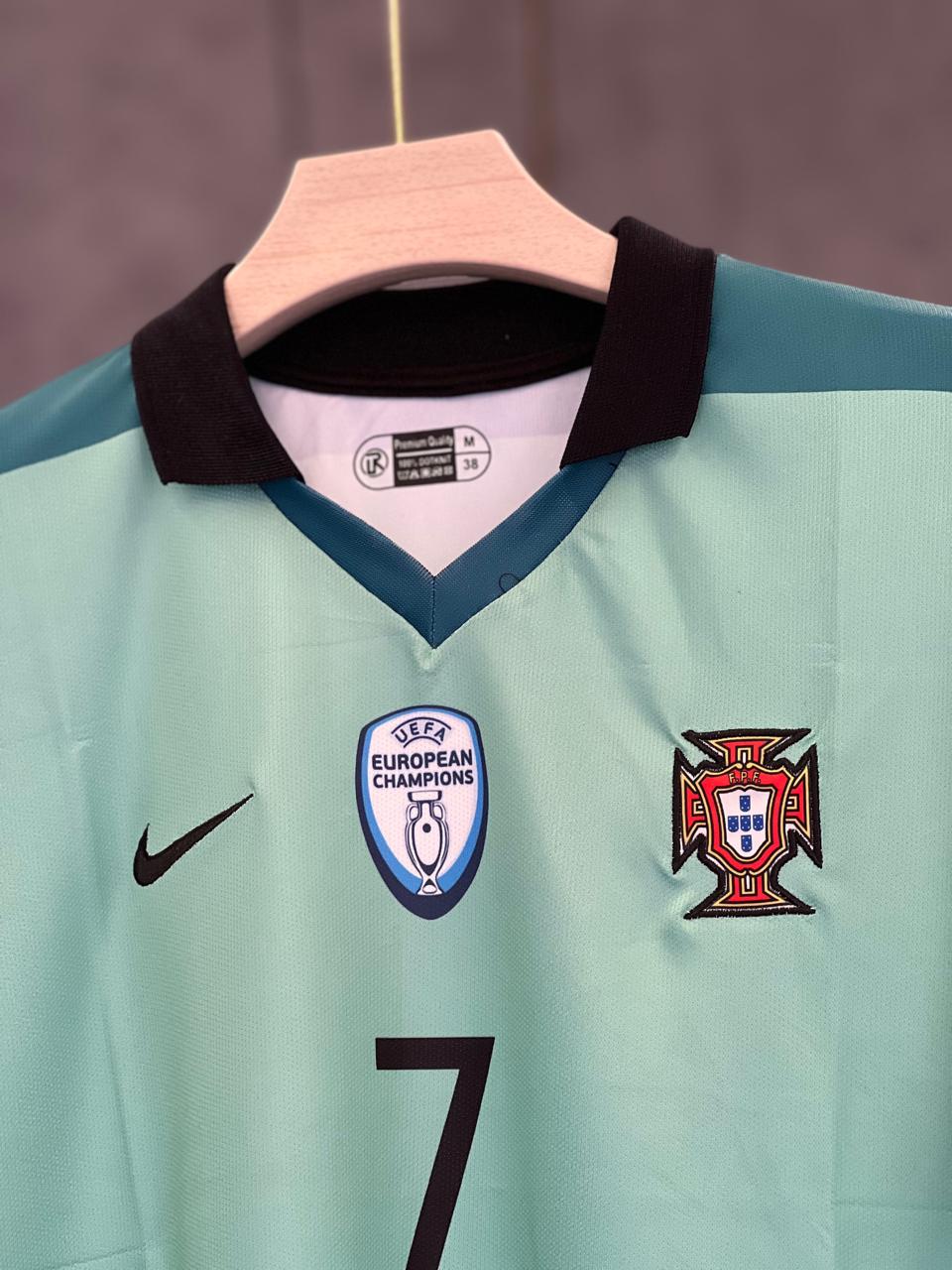 PORTUGAL RONALDO POLO 2016  AWAY EMBROIDERY FIVE SLEEV