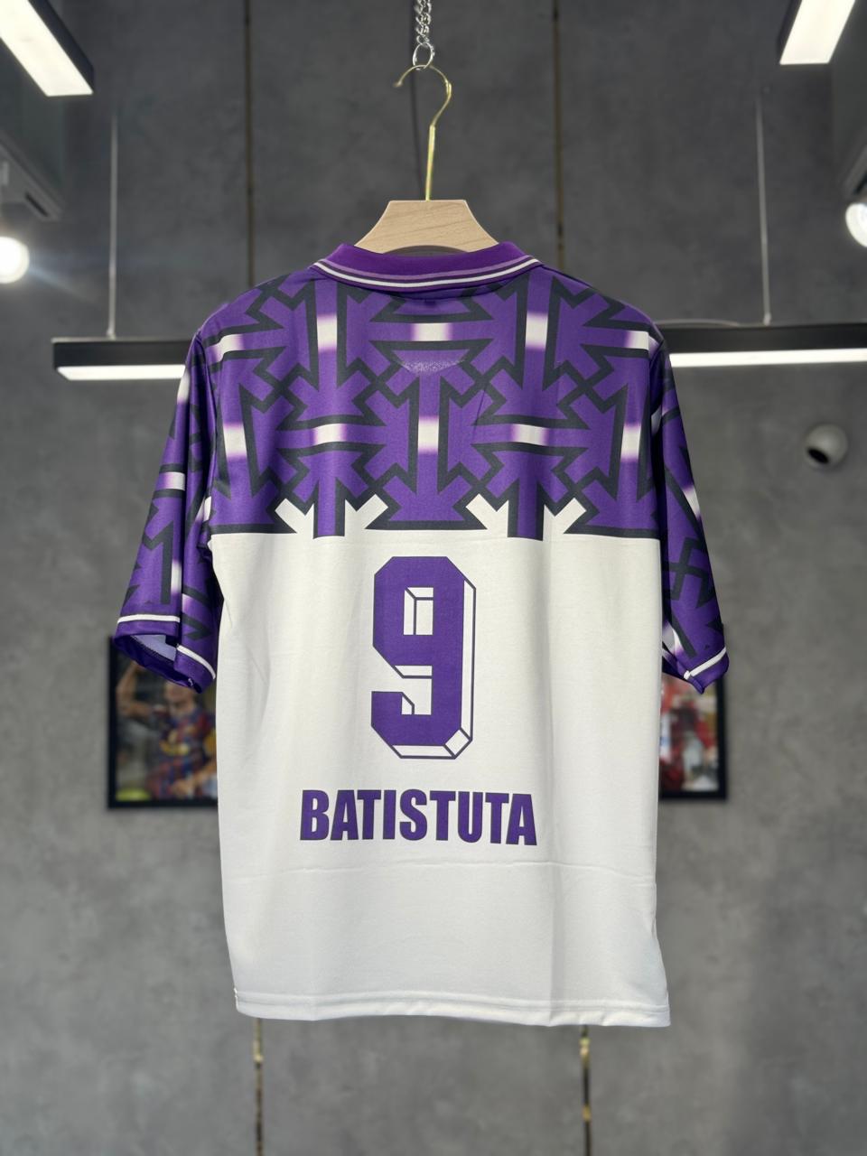 LOTTO FIORENTINA 1992-93 BATISTUTA POLO EMBROIDERY FIVE SLEEV