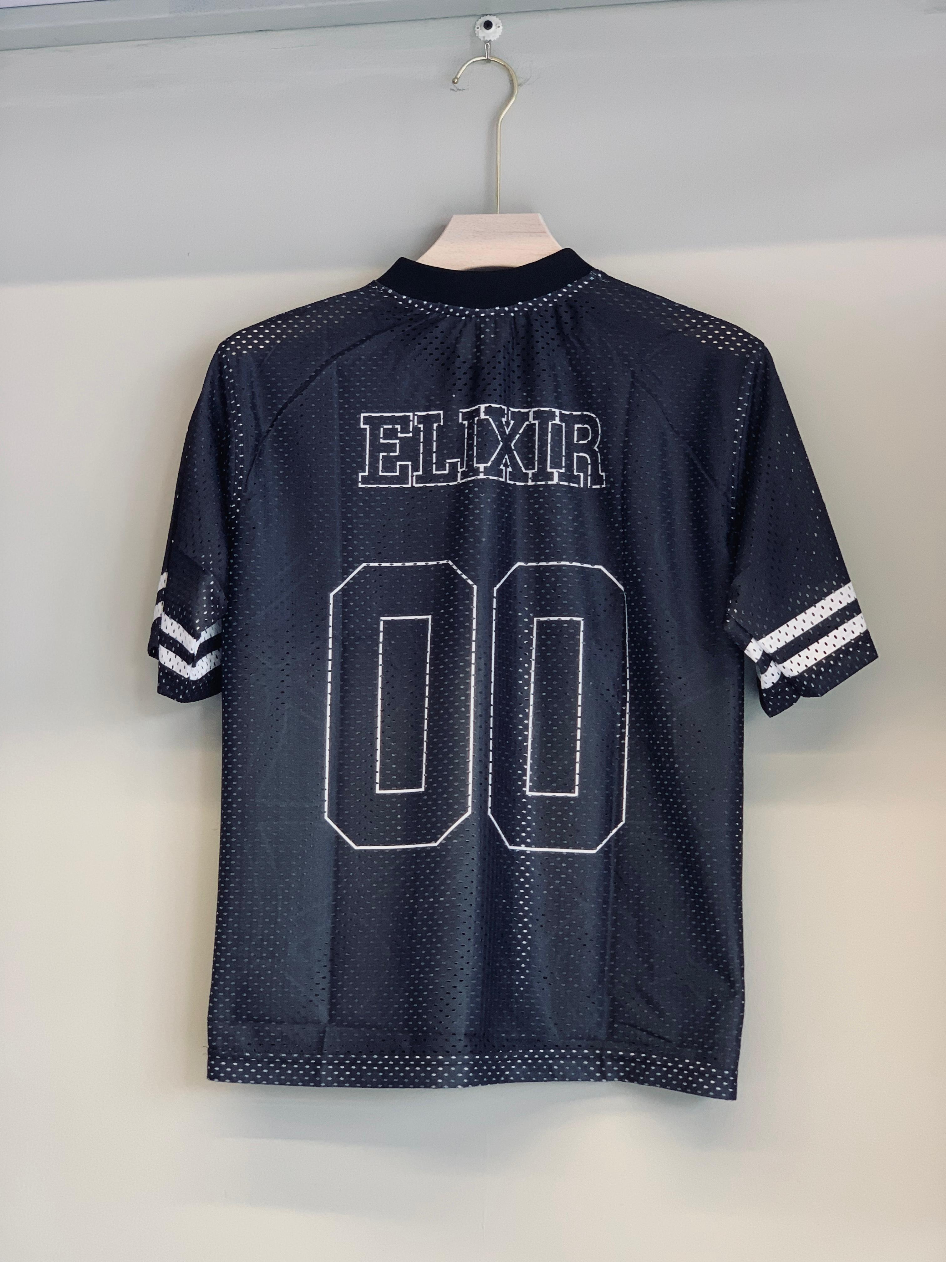 V NECK MESH DOT FIVE SLEEVE