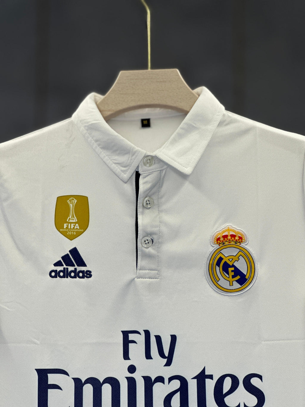 2016 REAL MADRID POLO RONALDO HOME HALF SLEEVE EMBROIDERY PREMIUM QUALITY KIT