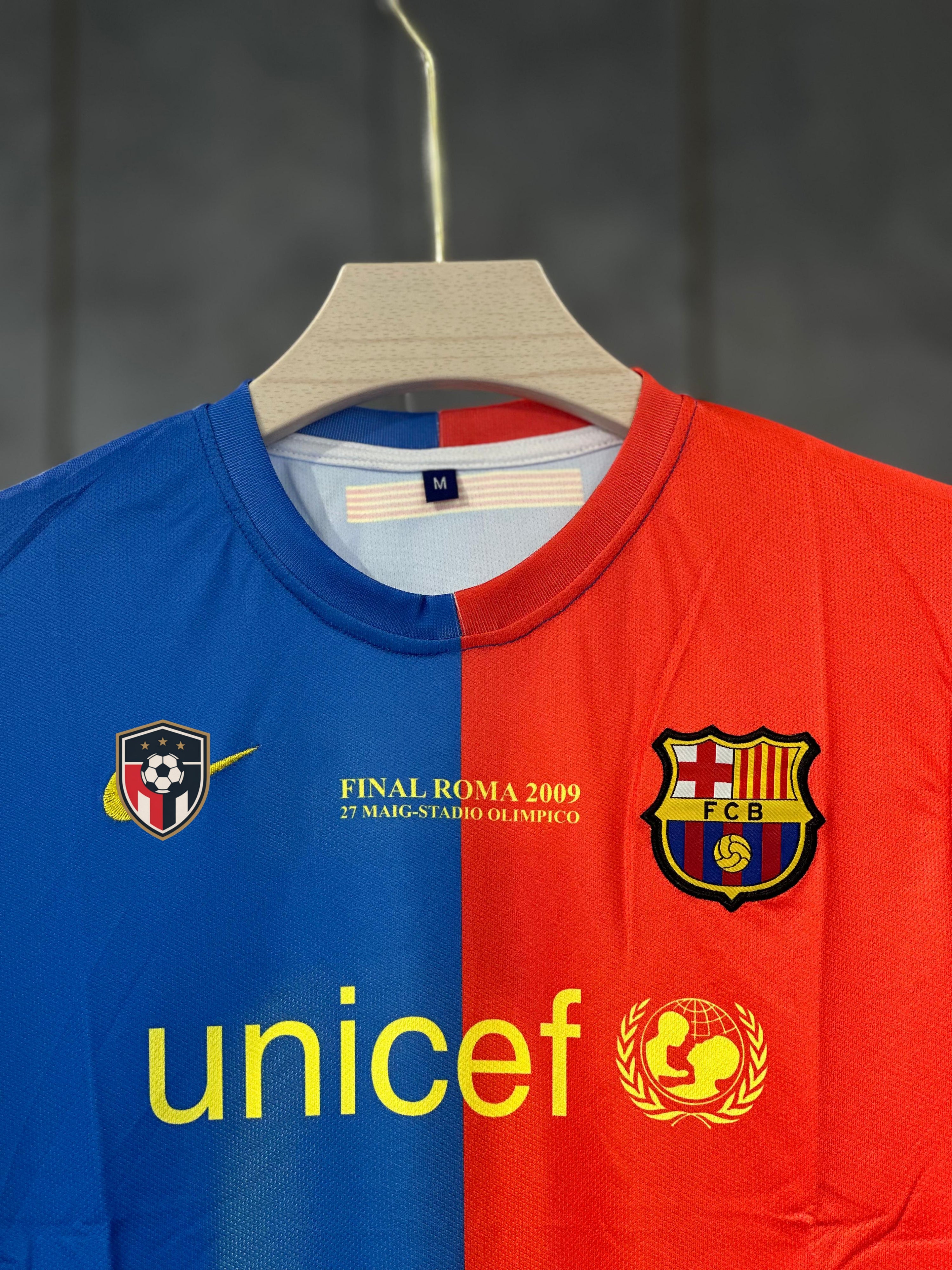 FC BARCELONA MESSI 2008/09 HOME KIT FULL SLEEV EMBROIDERY PREMIUM QUALITY KIT