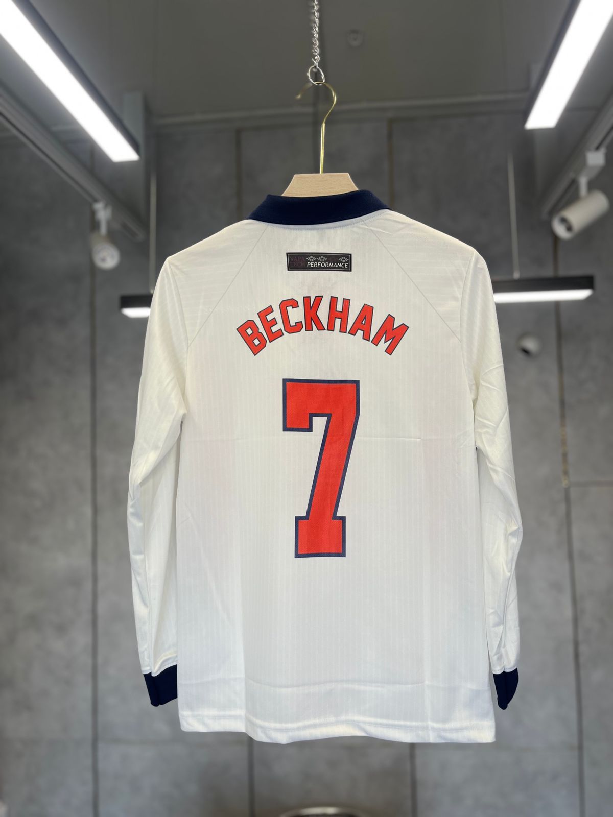 ENGLAND BECKHAM  1998 WORLD CUP HOME KIT POLO FIVE SLEEV EMBROIDERY PREMIUM QUALITY