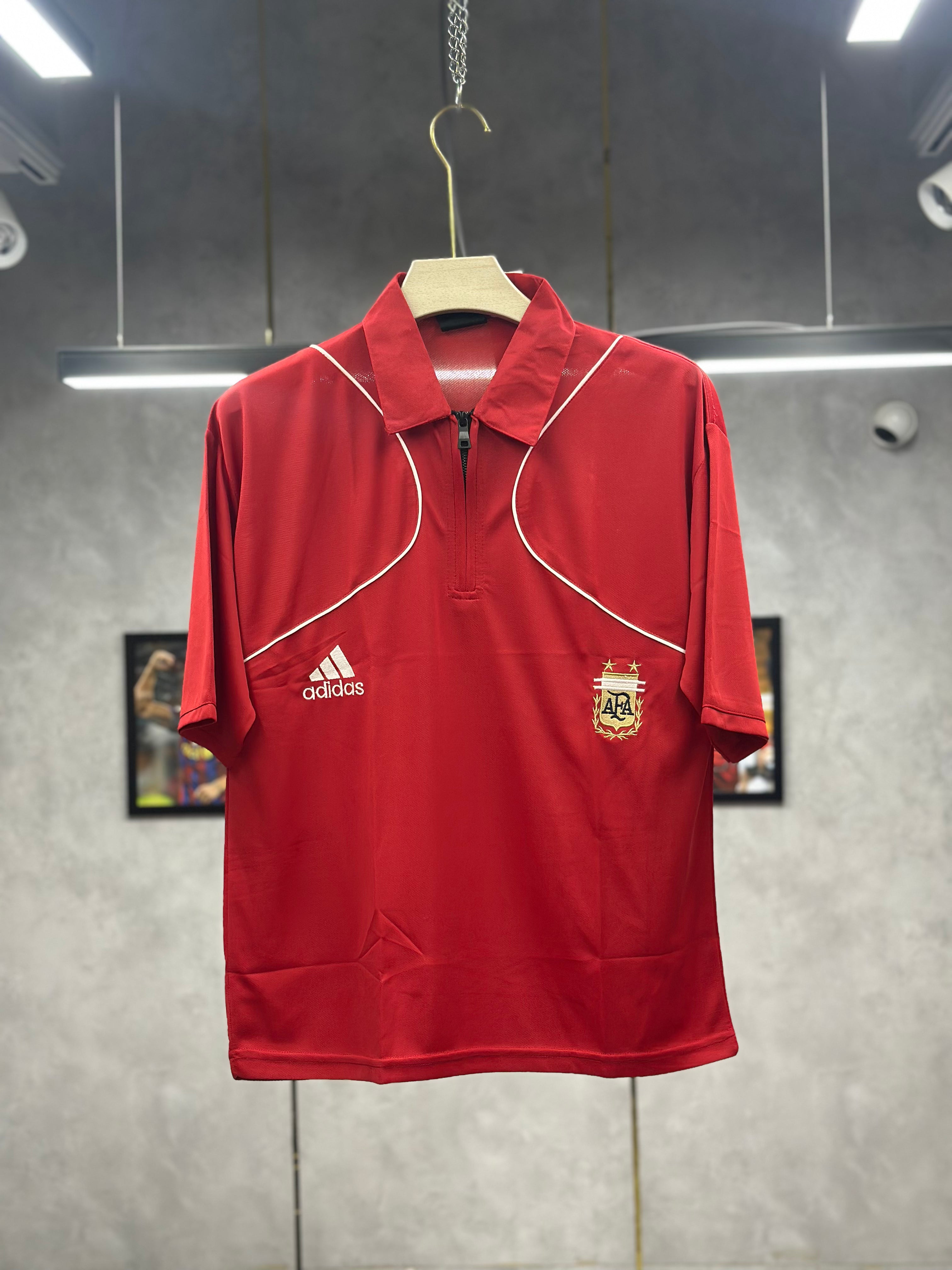 ARGENTINA POLO ZIB T SHIRT ADIDAS EMBROIDERY