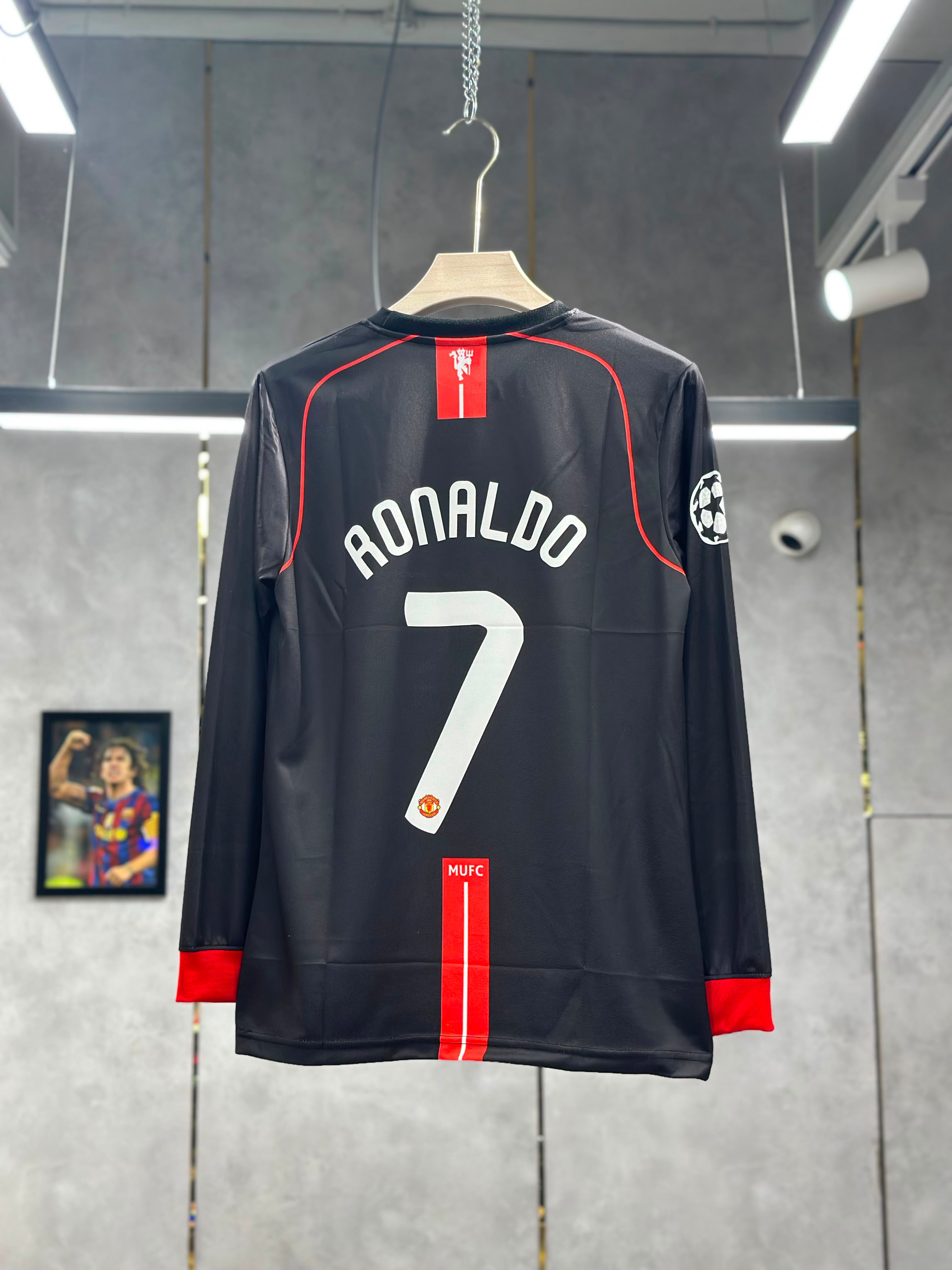 MANCHESTER UNITED 2008 RETRO AWAY RONALDO PREMIUM QUALITY FULL HAND EMBROIDERY KIT