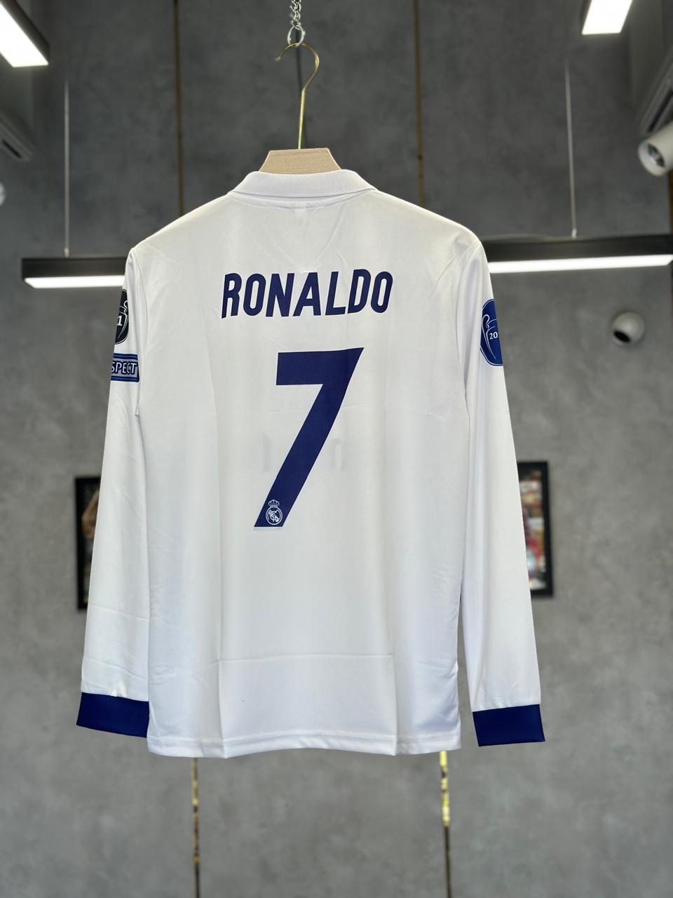 REAL MADRID RONALDO 2016/17 HOME EMBROIDERY FULL SLEEV PREMIUM QUALITY KIT