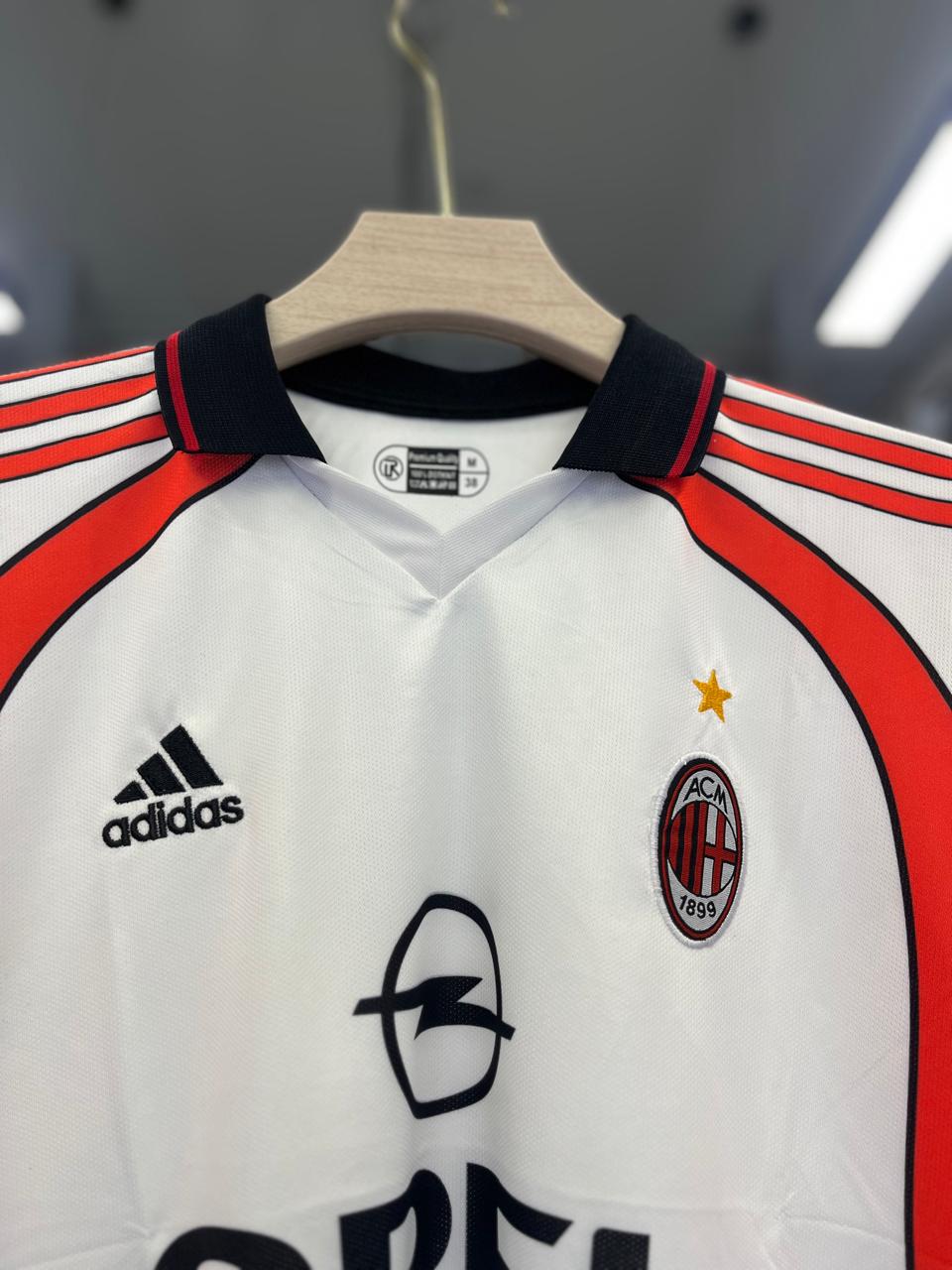 AC MILAN MALDINI 2000-01 AWAY EMBROIDERY POLO FIVE SLEEV PREMIUM QUALITY JERSEY