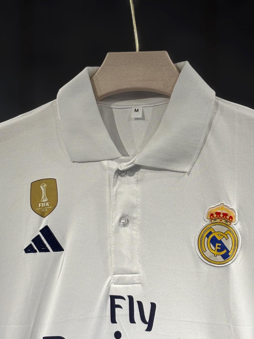 REAL MADRID RONALDO 2016/17 HOME POLO EMBROIDERY PREMIUM QUALITY KIT