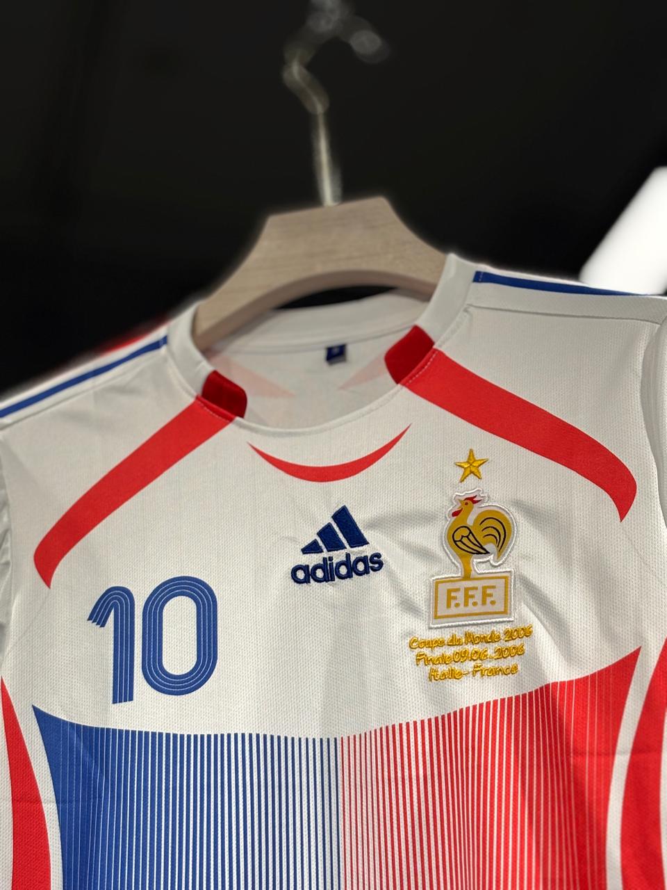 FRANCE ZIDANE 2006 WORLD CUP AWAY RETRO FULL SLEEV EMBROIDERY KIT