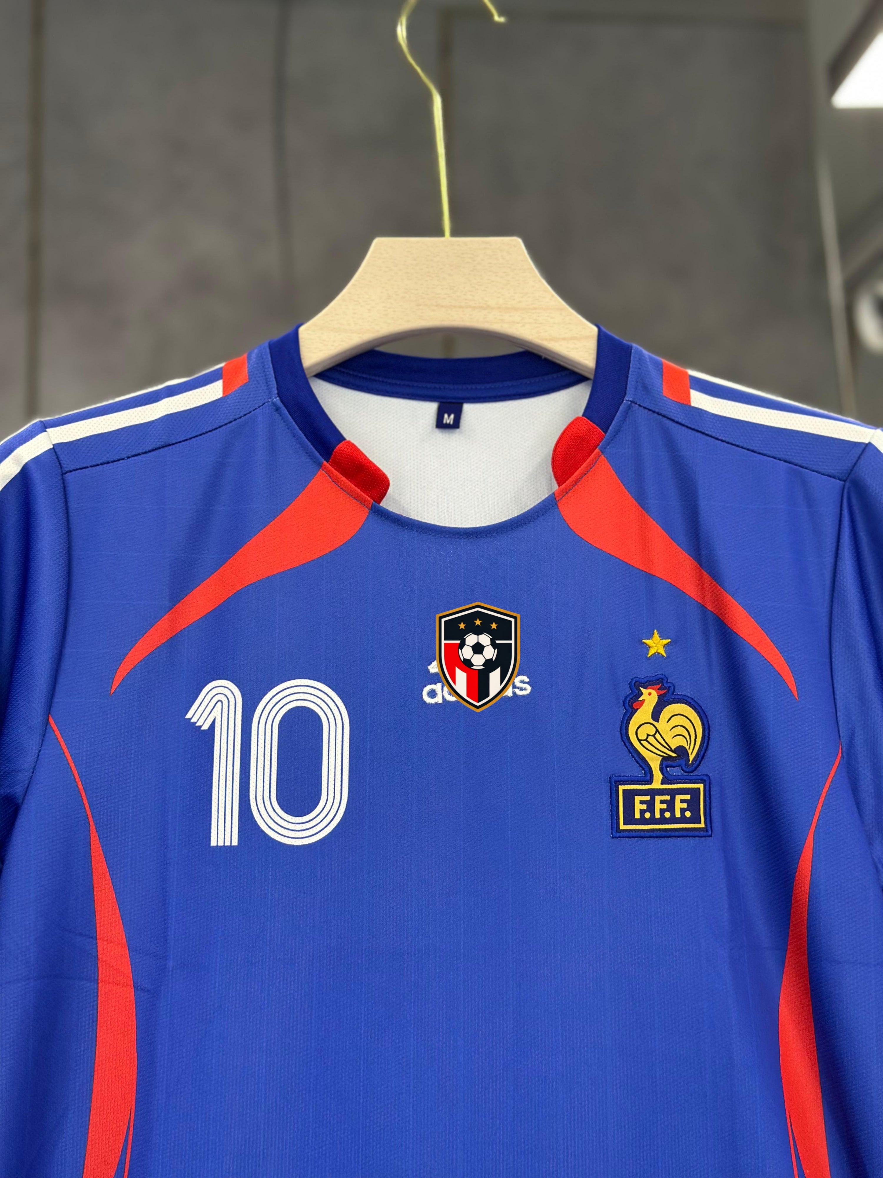 FRANCE 2006 ZIDANE PIPE NECK NORMAL SLEEVE EMBROIDERY PREMIUM QUALITY KIT