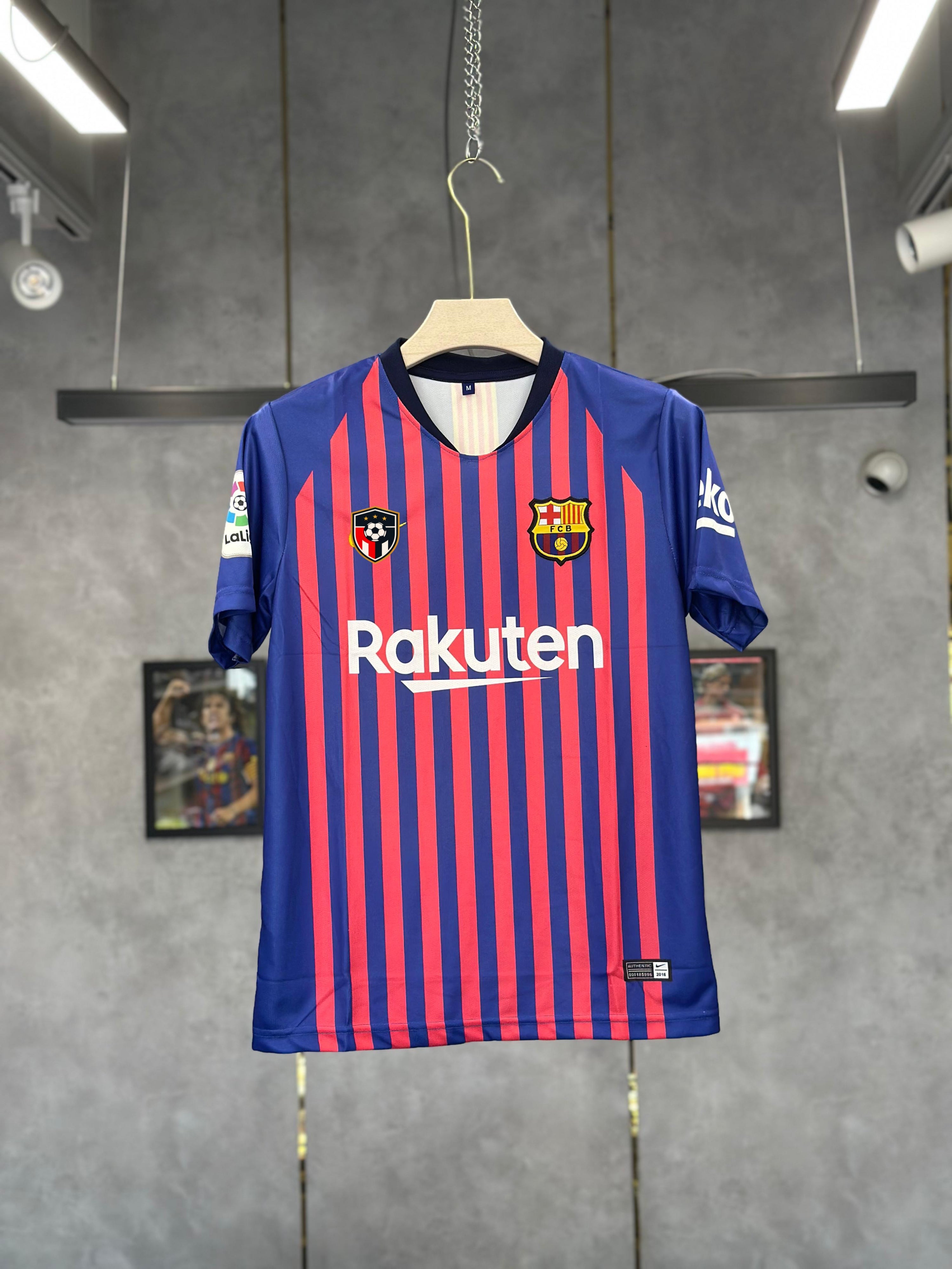 BARCALONA 2018/19 MESSI PIPE NECK EMBROIDERY NORMAL SLEEVE PREMIUM QUALITY HOME KIT