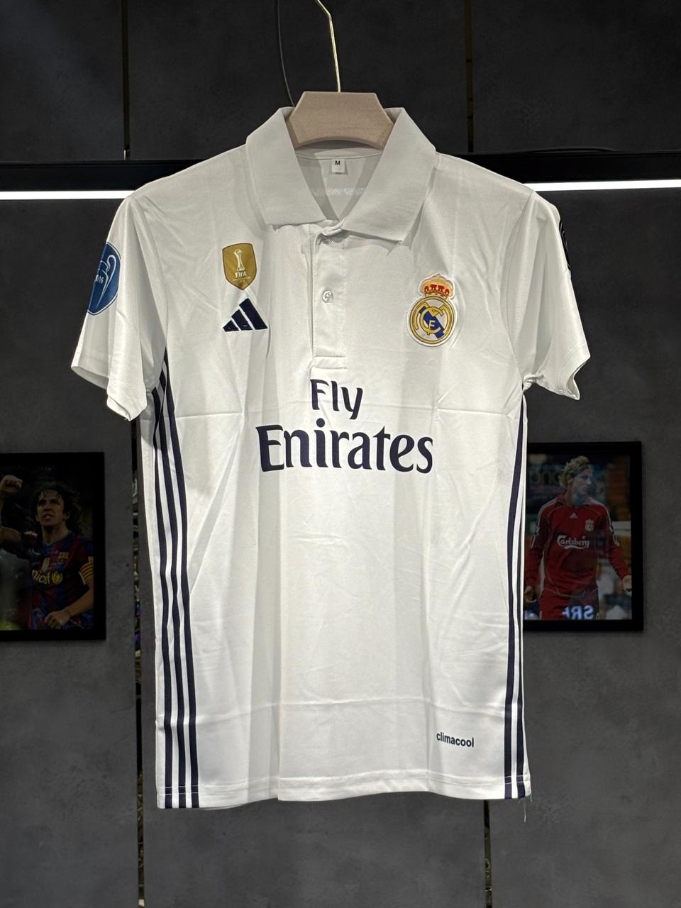 REAL MADRID RONALDO 2016/17 HOME POLO EMBROIDERY PREMIUM QUALITY KIT