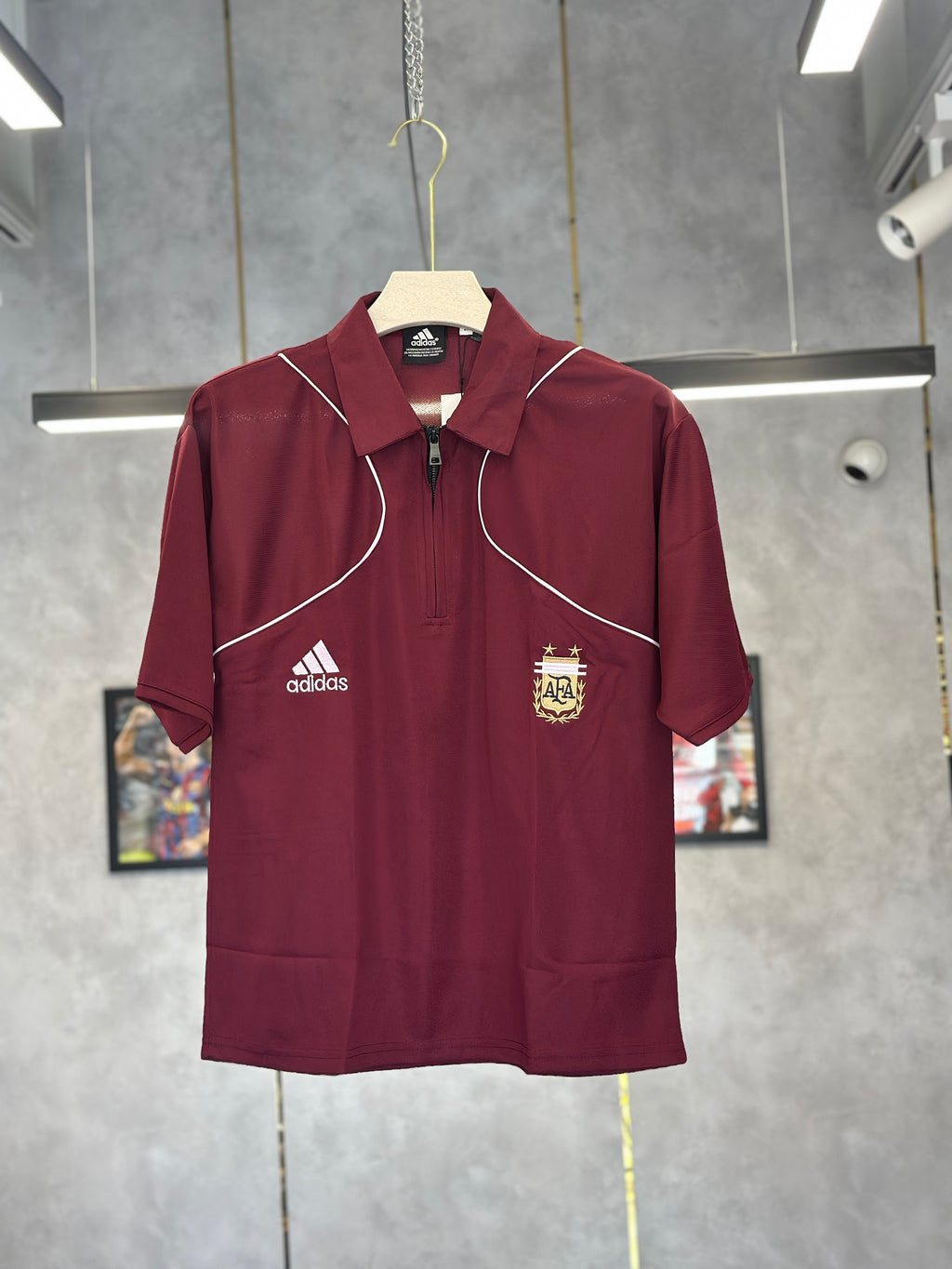 ARGENTINA POLO ZIB T SHIRT ADIDAS EMBROIDERY