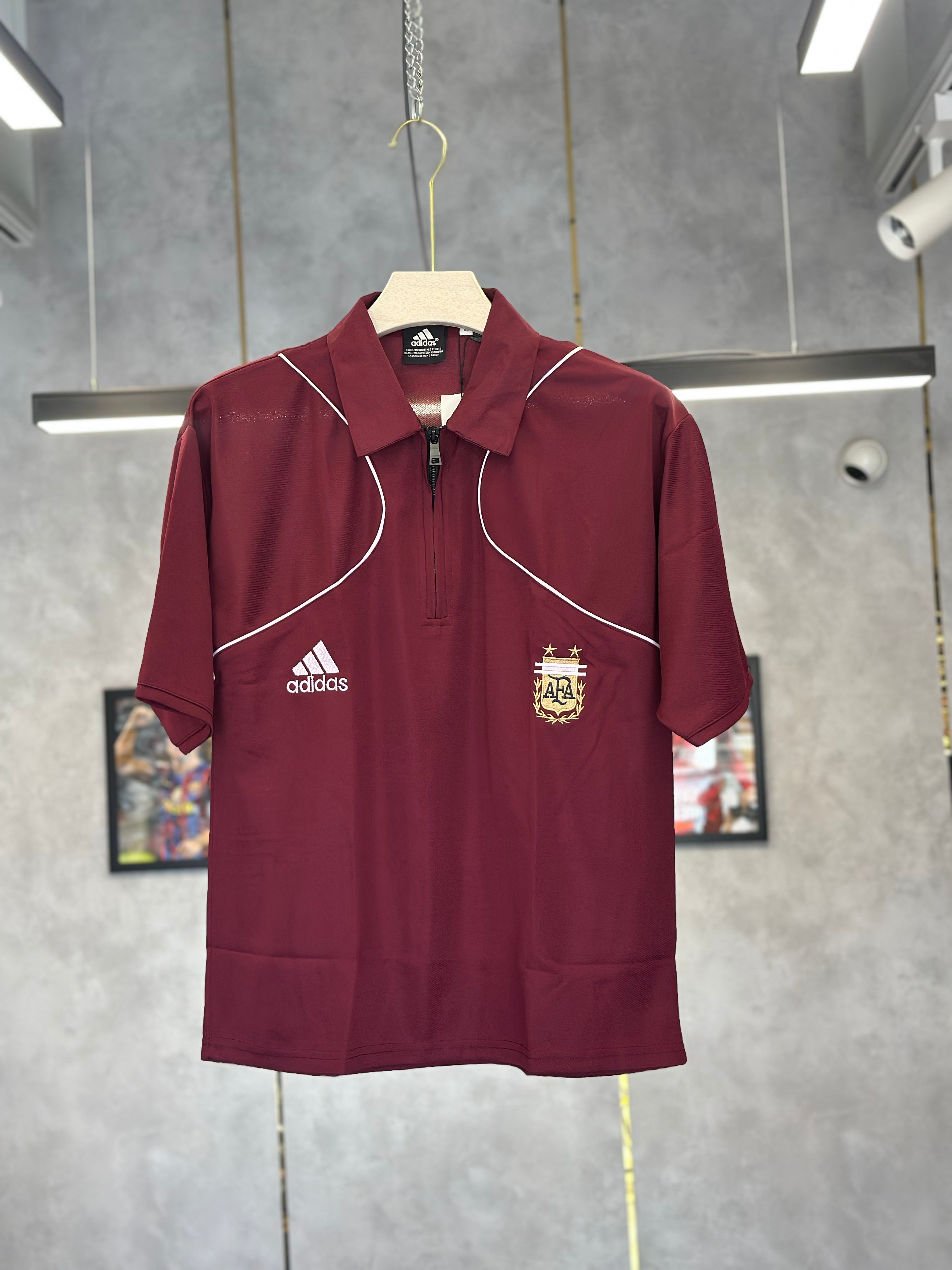 ARGENTINA POLO ZIB T SHIRT ADIDAS EMBROIDERY