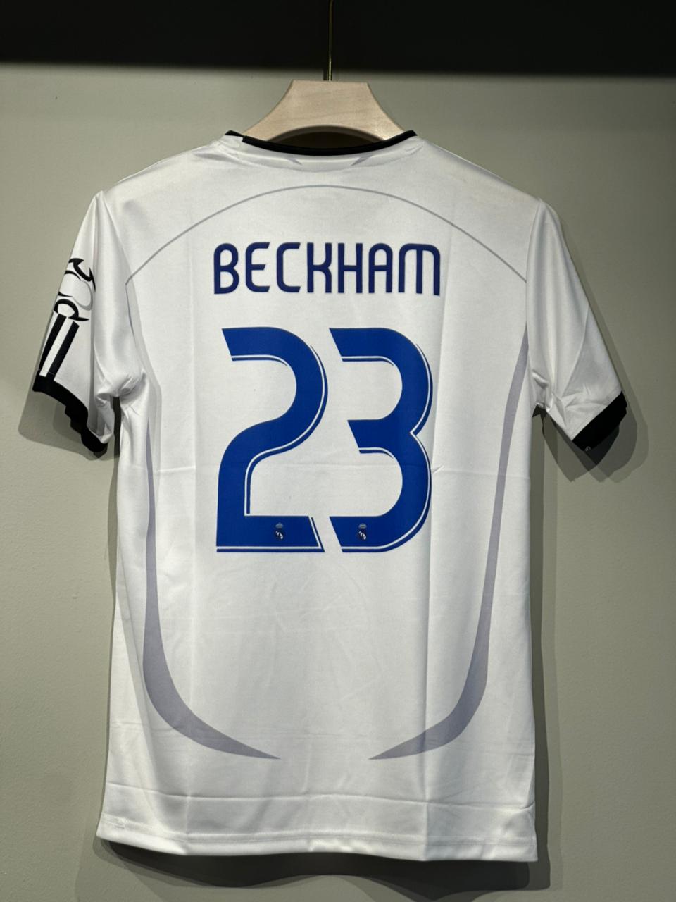 REAL MADRID 2006/7 BECKHAM 23 BENQ EMBROIDERY HALF