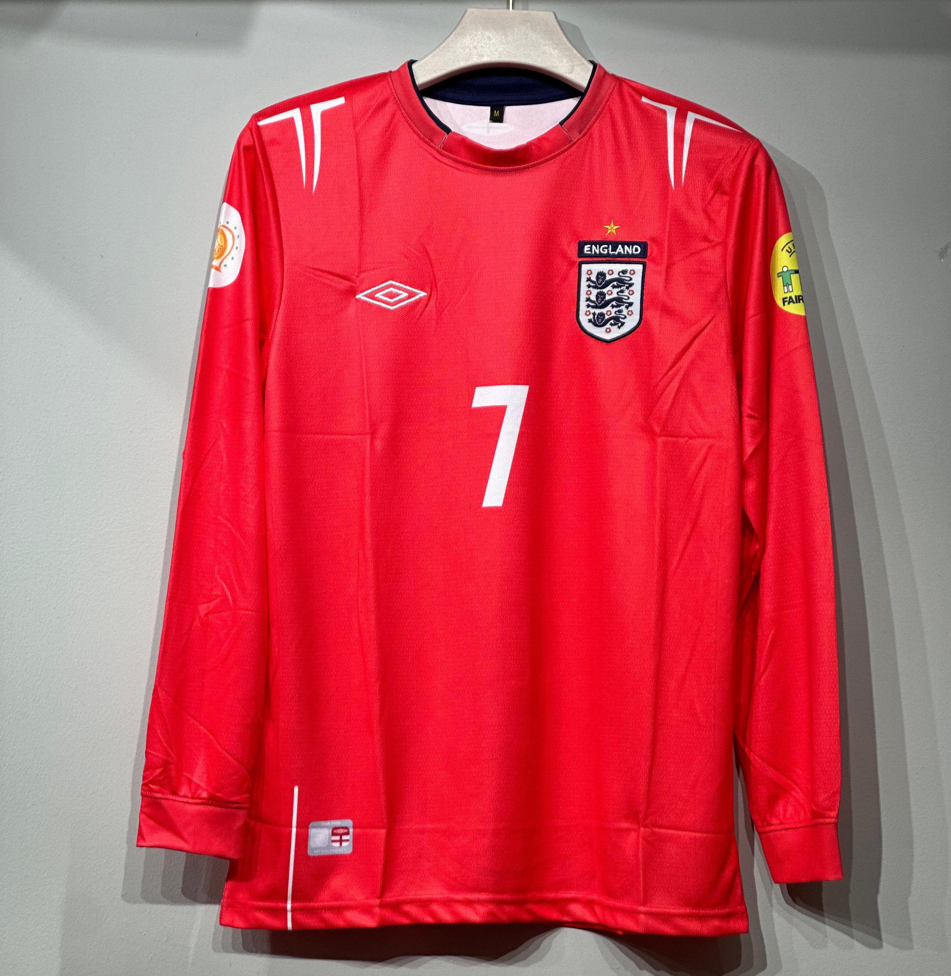 ENGLAND BECKHAM 2004/2006 PREMIUM QUALITY FULL SLEEVE EMBROIDERY🔥🔥