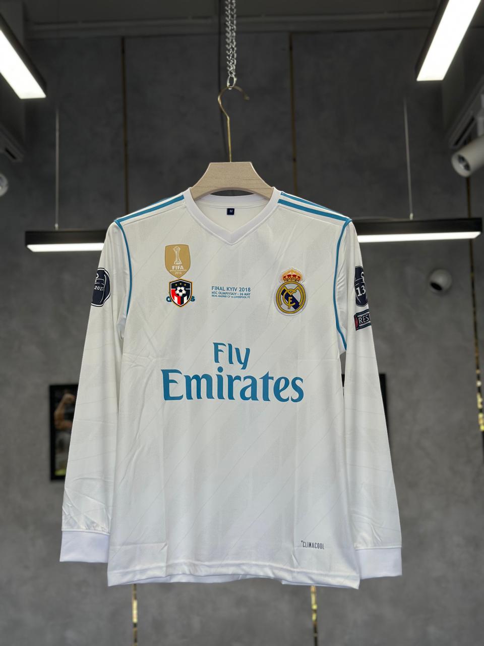 REAL MADRID RONALDO 2017/18 HOME EMBROIDERY FULL SLEEV PREMIUM QUALITY