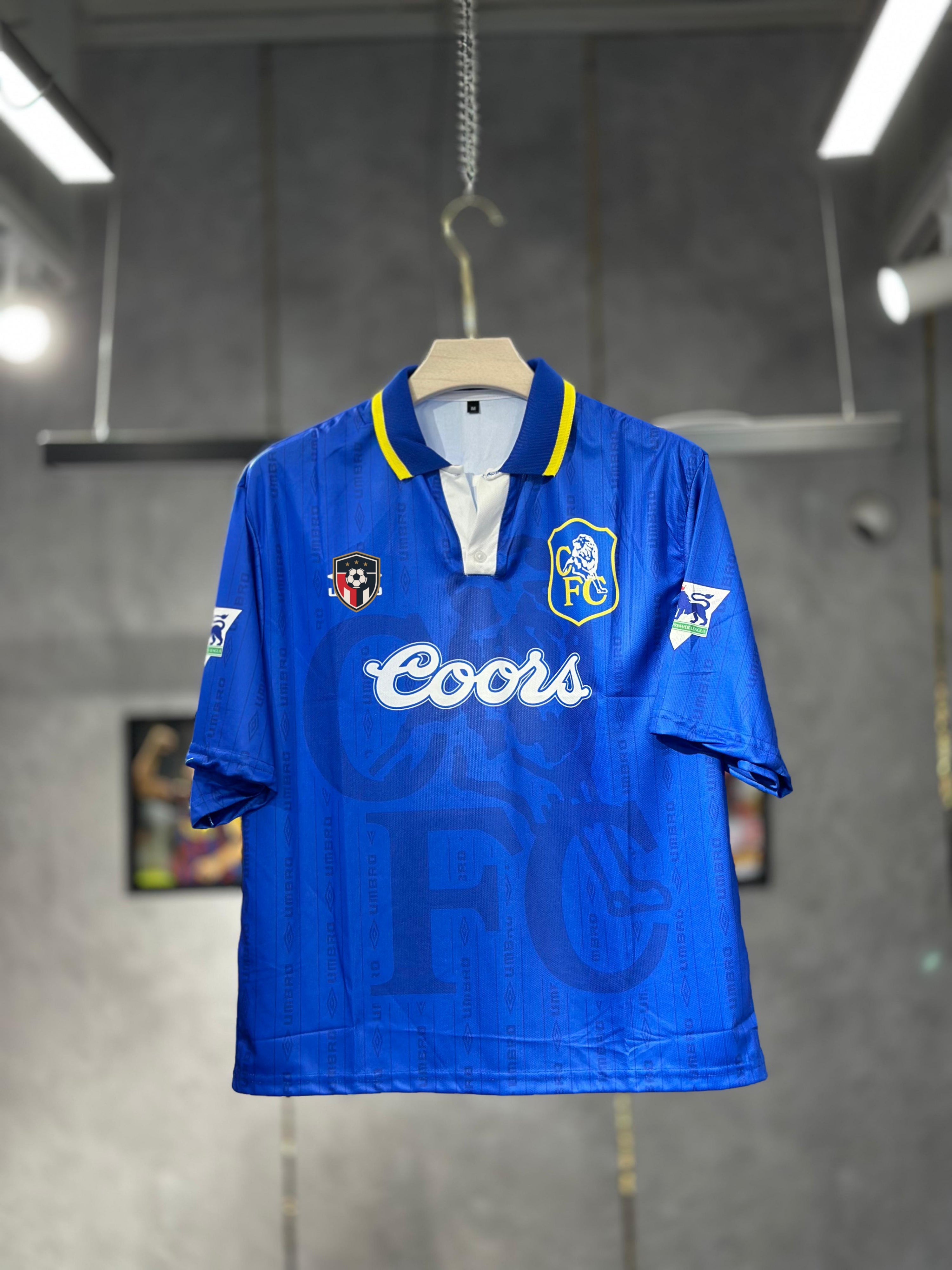 CHELSEA GULLIT 1995/07 HOME KIT POLO FIVE SLEEVE PREMIUM QUALITY