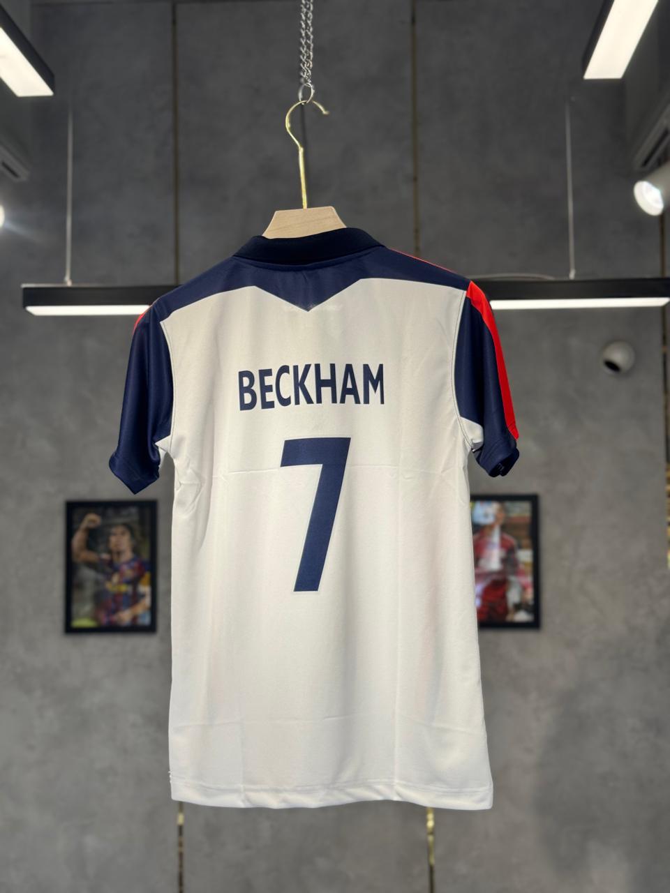 ENGLAND 2004-05 BECKHAM POLO EMBROIDERY JERSEY