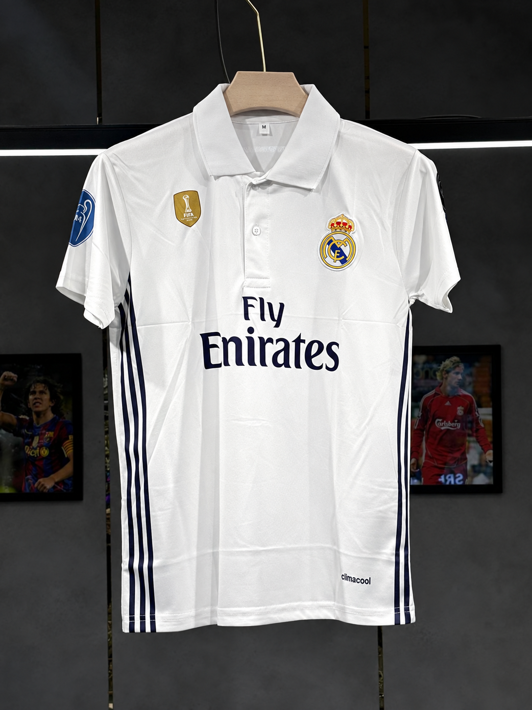 REAL MADRID RONALDO 2016/17 HOME POLO EMBROIDERY PREMIUM QUALITY KIT