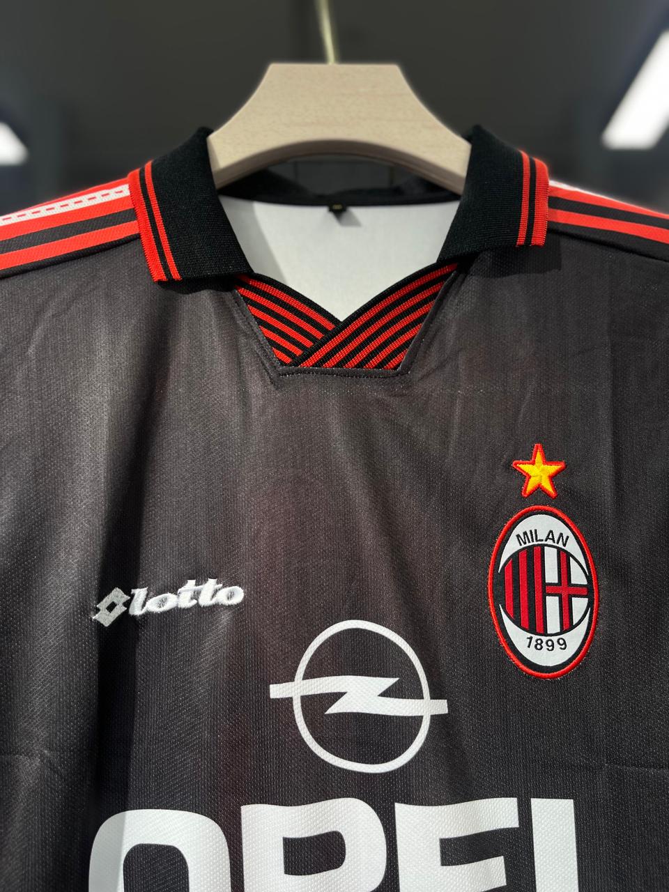 AC MILAN 1997-98 THIRD MALDINI POLO EMBROIDERY PREMIUM QUALITY KIT