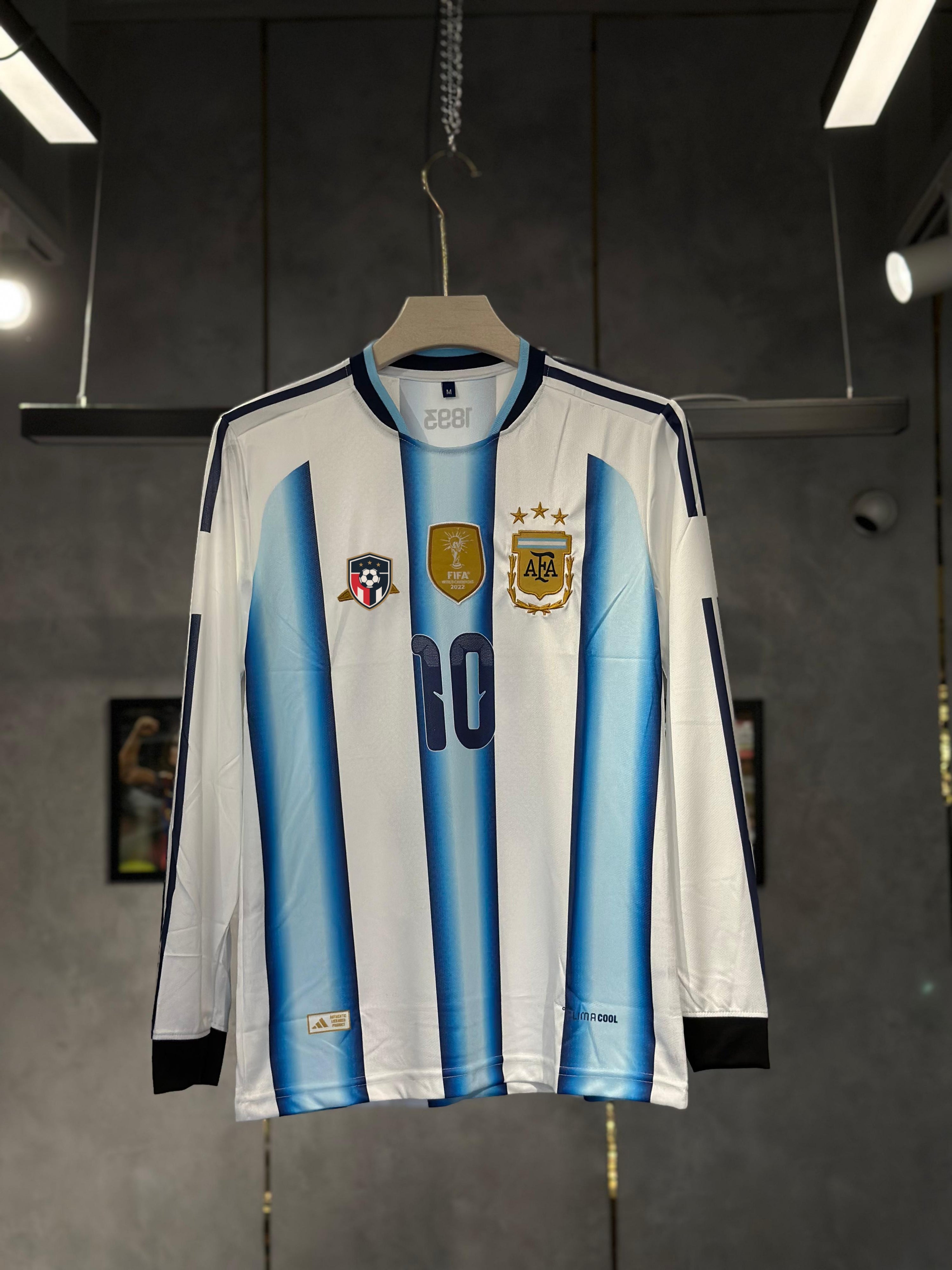 ARGENTINA MESSI 2026 WORLD CUP FULL SLEEV EMBROIDERY PREMIUM QUALITY HOME KIT