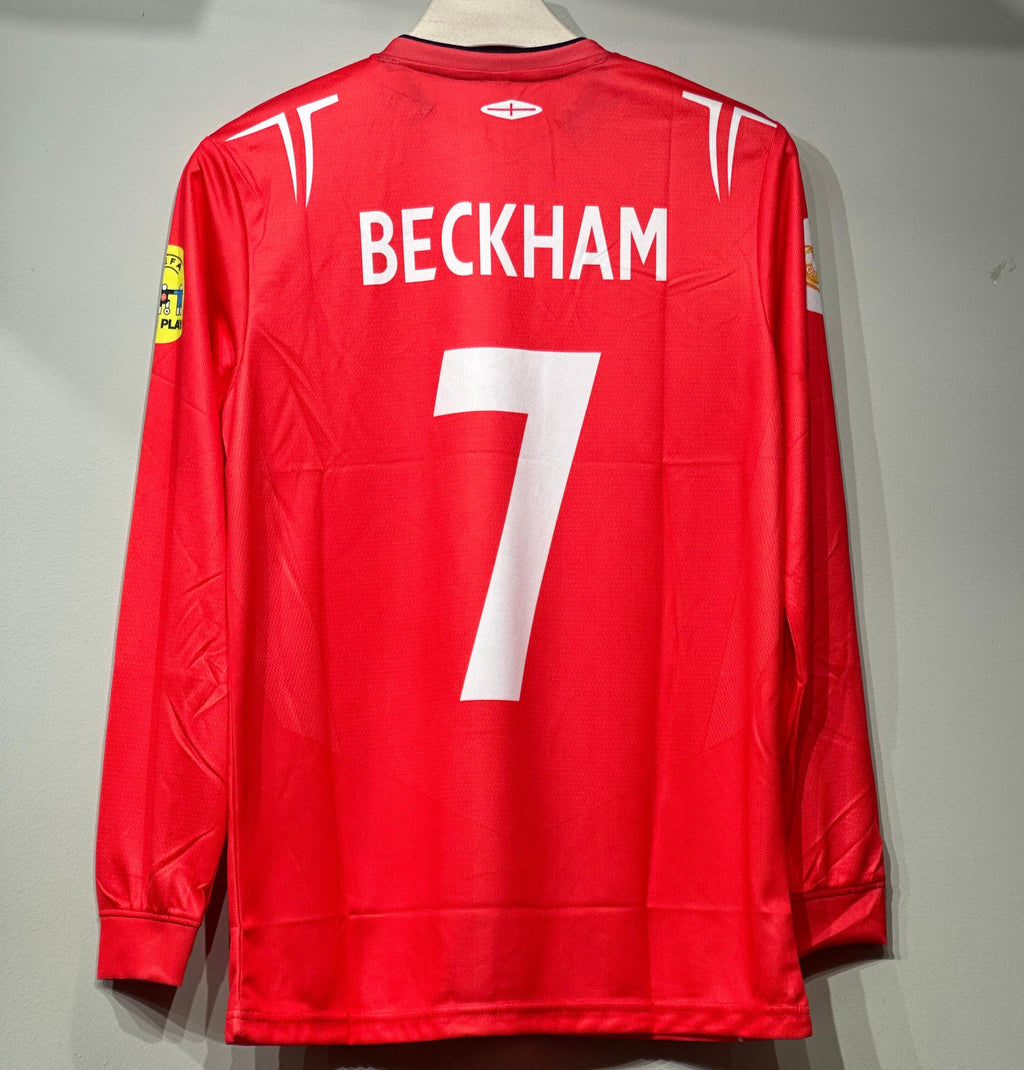 ENGLAND BECKHAM 2004/2006 PREMIUM QUALITY FULL SLEEVE EMBROIDERY🔥🔥