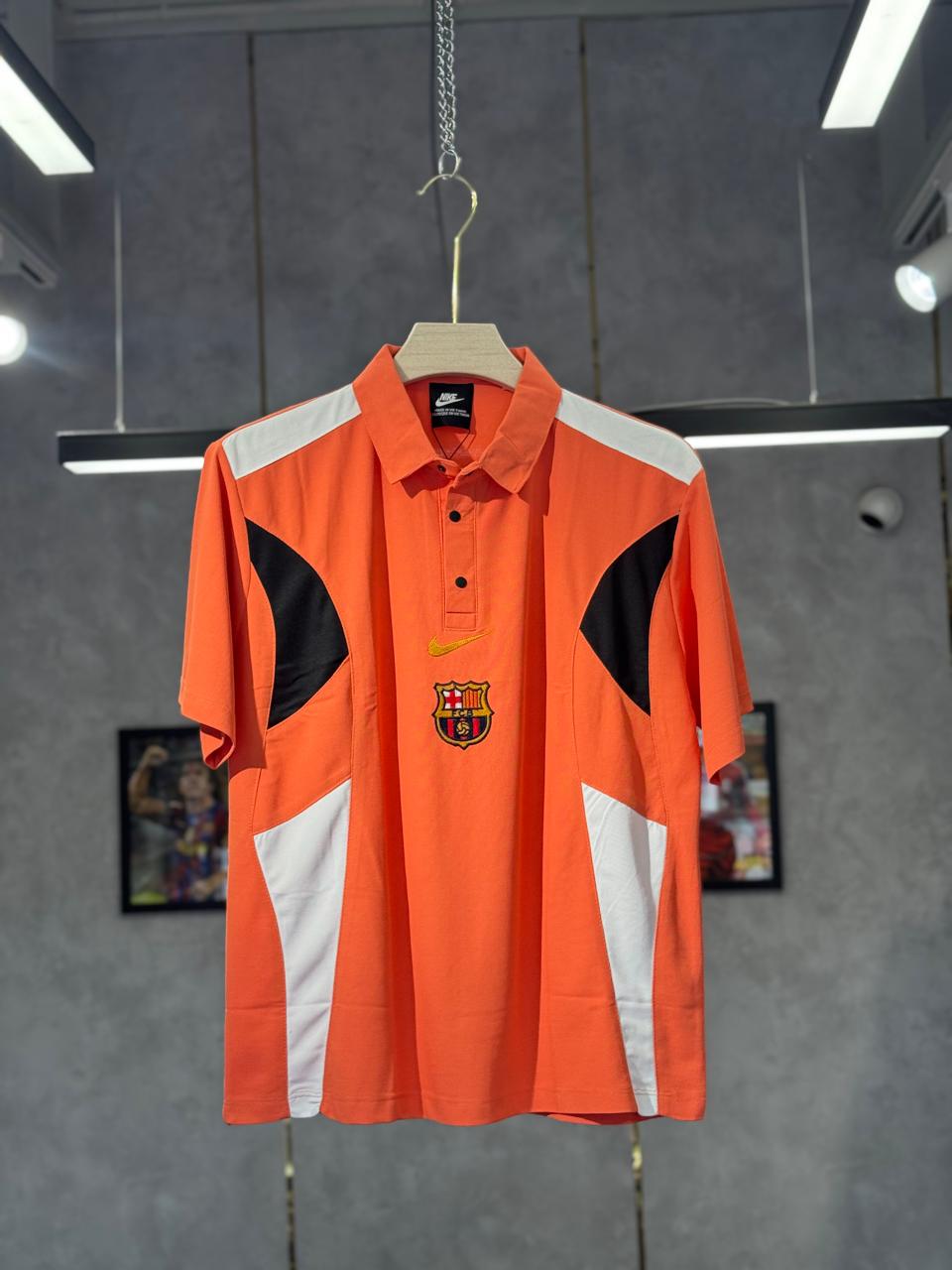 FC BARCA THE NIKE EMBROIDERY POLO FIVE SLEEV