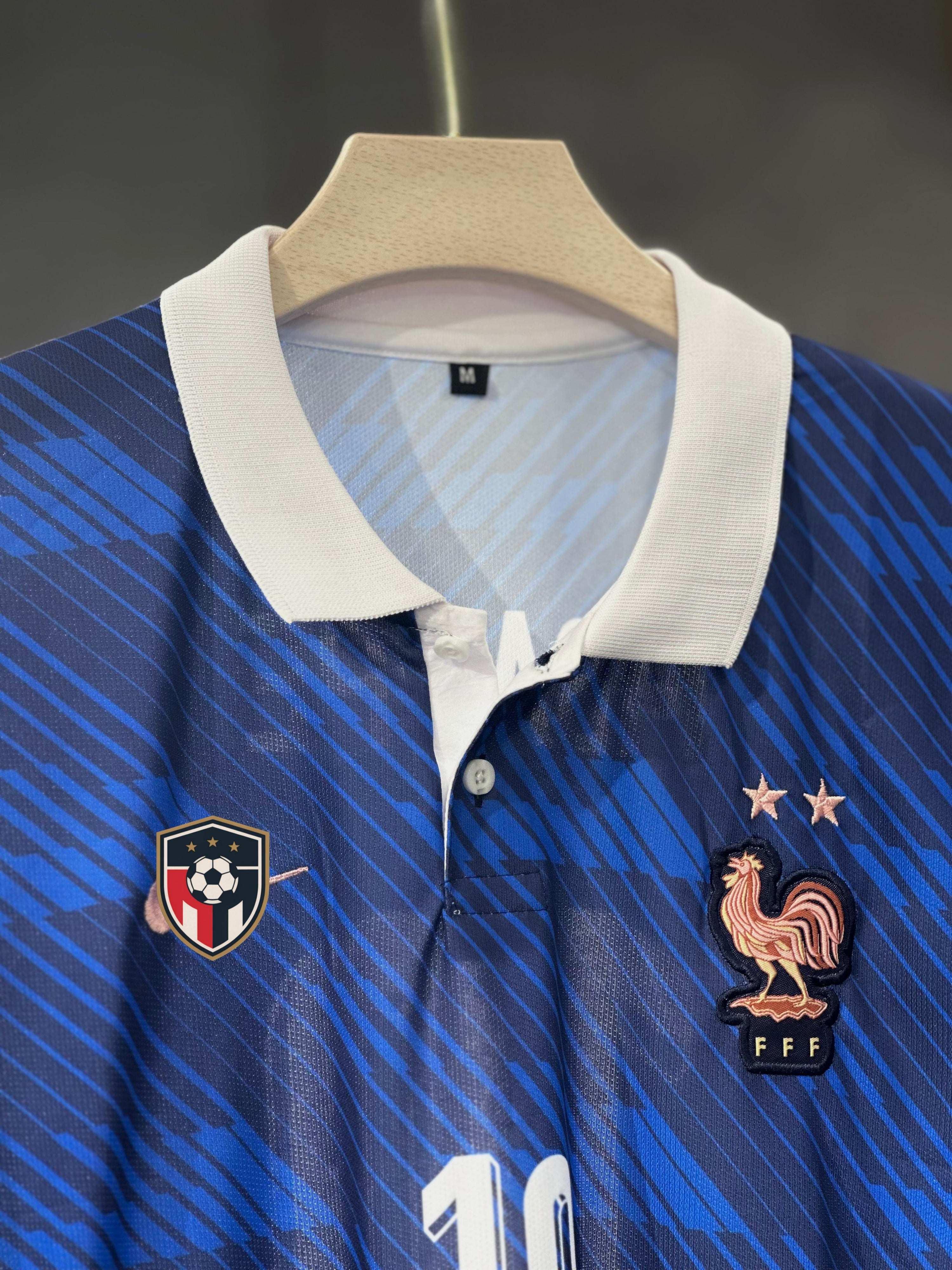 FRANCE MBAPPE 2026 HOME KIT POLO EMBROIDERY PREMIUM QUALITY NORAM SLEEVE