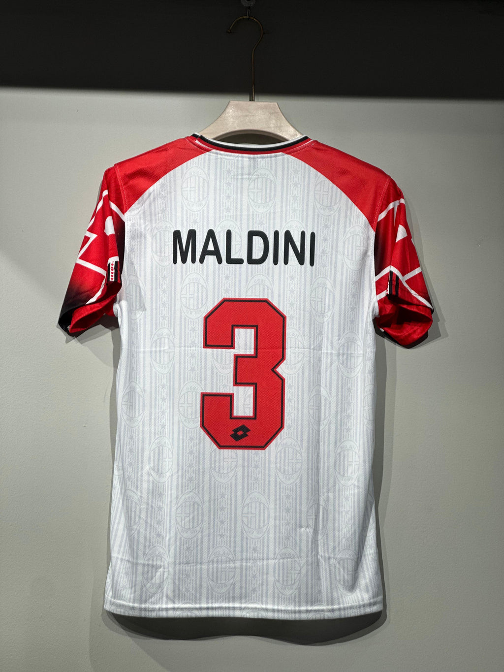 AC MILAN MALDINI 1997-98 HALF SLEEVE EMBROIDERY