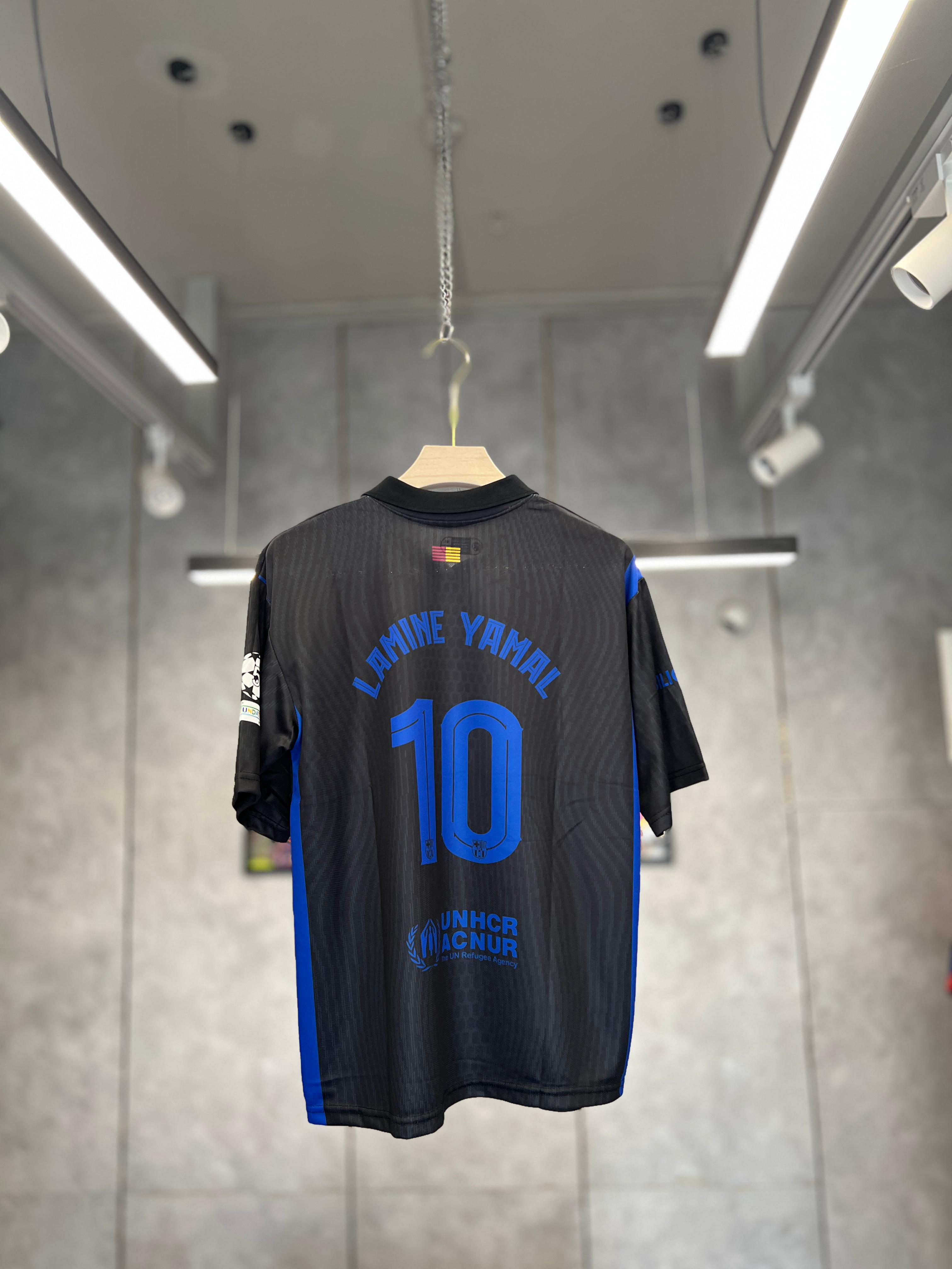 FC BARCELONA LAMINE YAMAL 2024/25 AWAY EMBROIDERY FIVE SLEEVE POLO