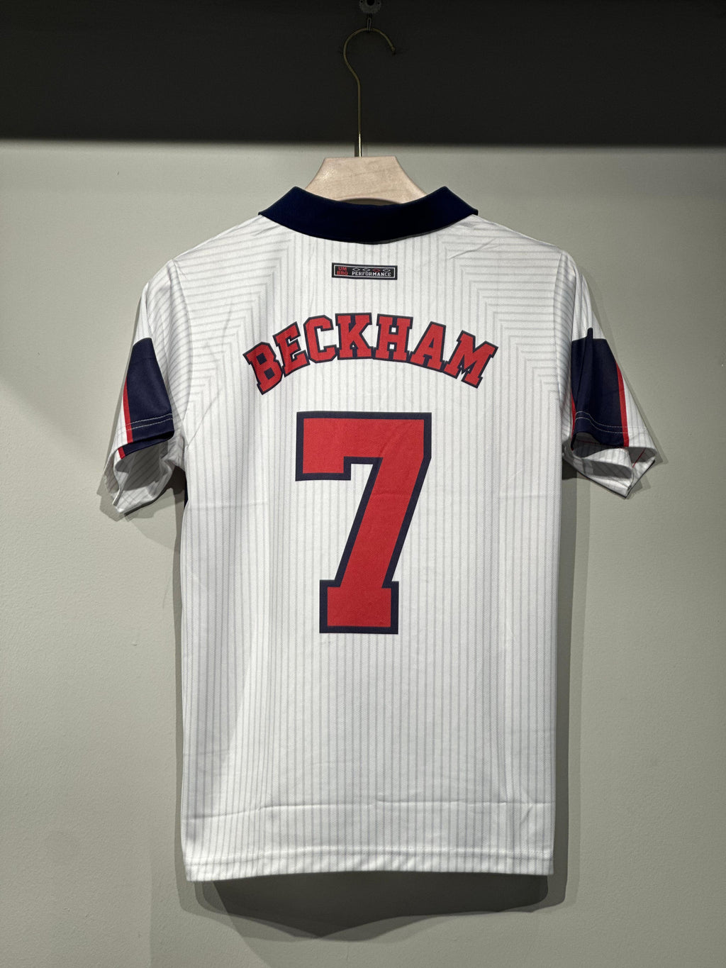 ENGLAND 1998 EMBROIDERY POLO HALF BECKHAM 90 KITS