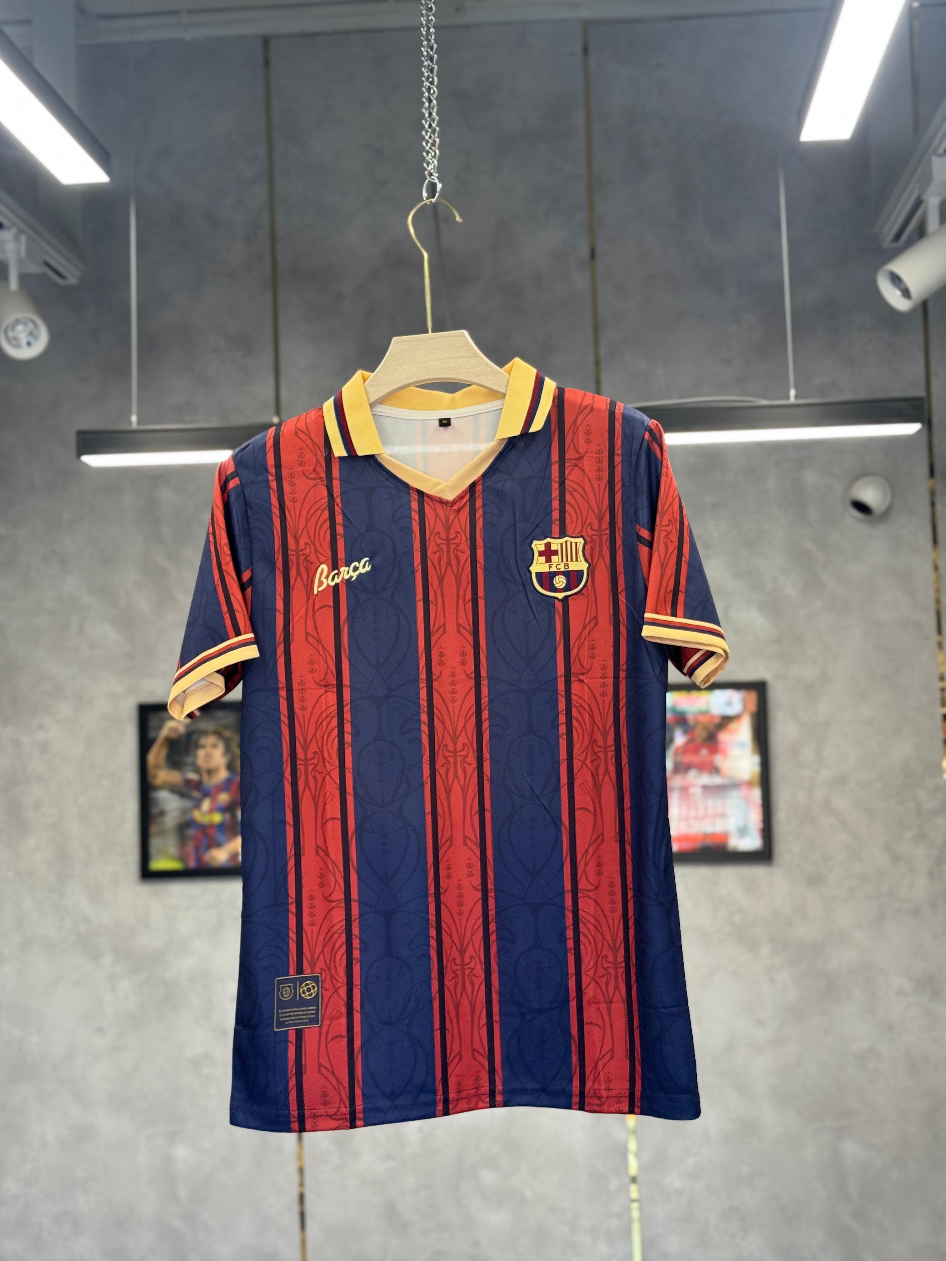FC BARCELONA 125th ANNIVERSARY HOME MESSI EMBROIDERY PREMIUM QUALITY KIT
