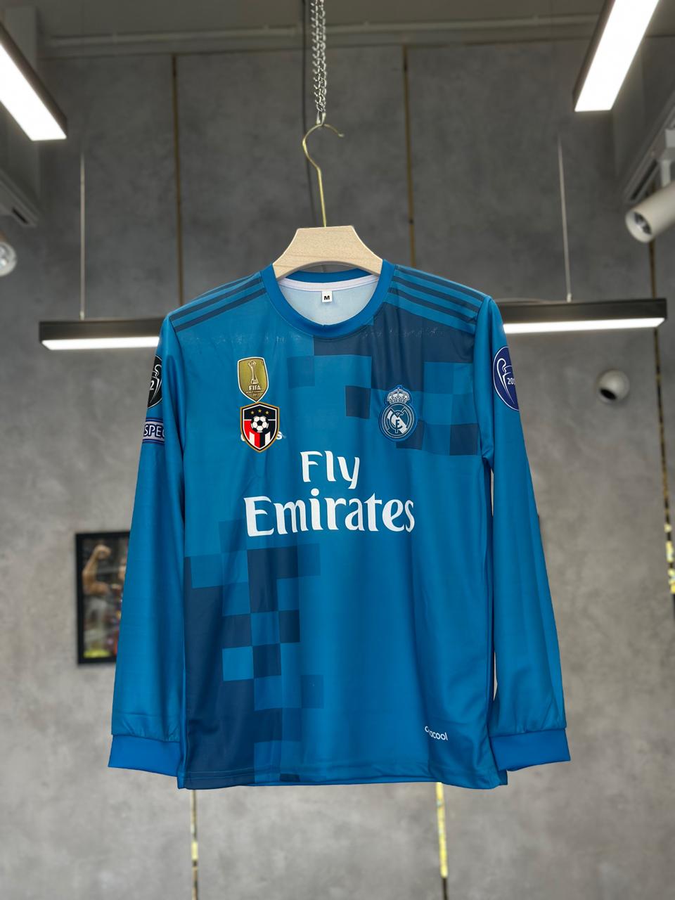 REAL MADRID RONALDO 2017/18 AWAY EMBROIDERY FULL SLEEV PREMIUM QUALITY KIT