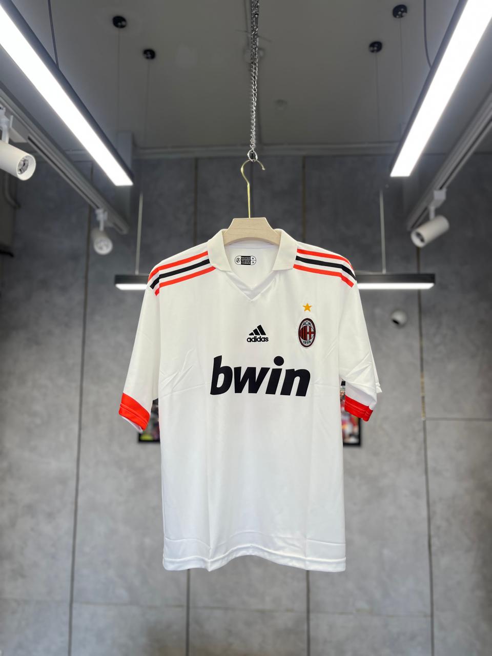 AC MILAN RONALDINHO 2009-10 AWAY EMBROIDERY POLO FIVE SLEEV PREMIUM QUALITY JERSEY