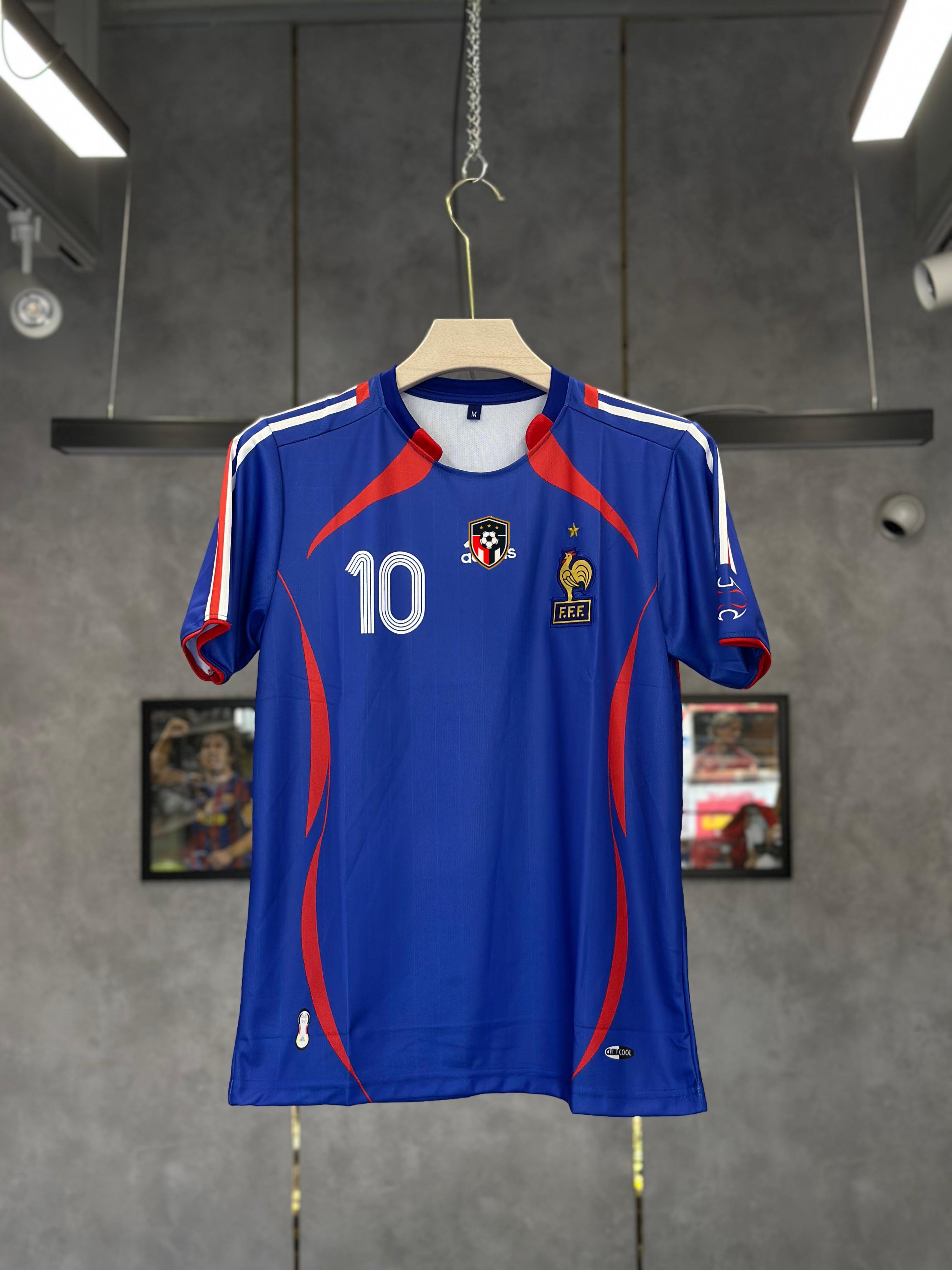 FRANCE 2006 ZIDANE PIPE NECK NORMAL SLEEVE EMBROIDERY PREMIUM QUALITY KIT