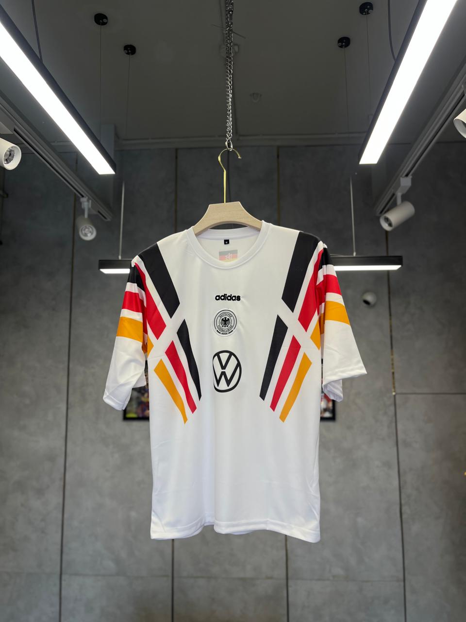 ADIDAS GERMANY BECKENBAUER 1996 HOME RETRO EMBROIDERY FIVE SLEEV PREMIUM QUALITY