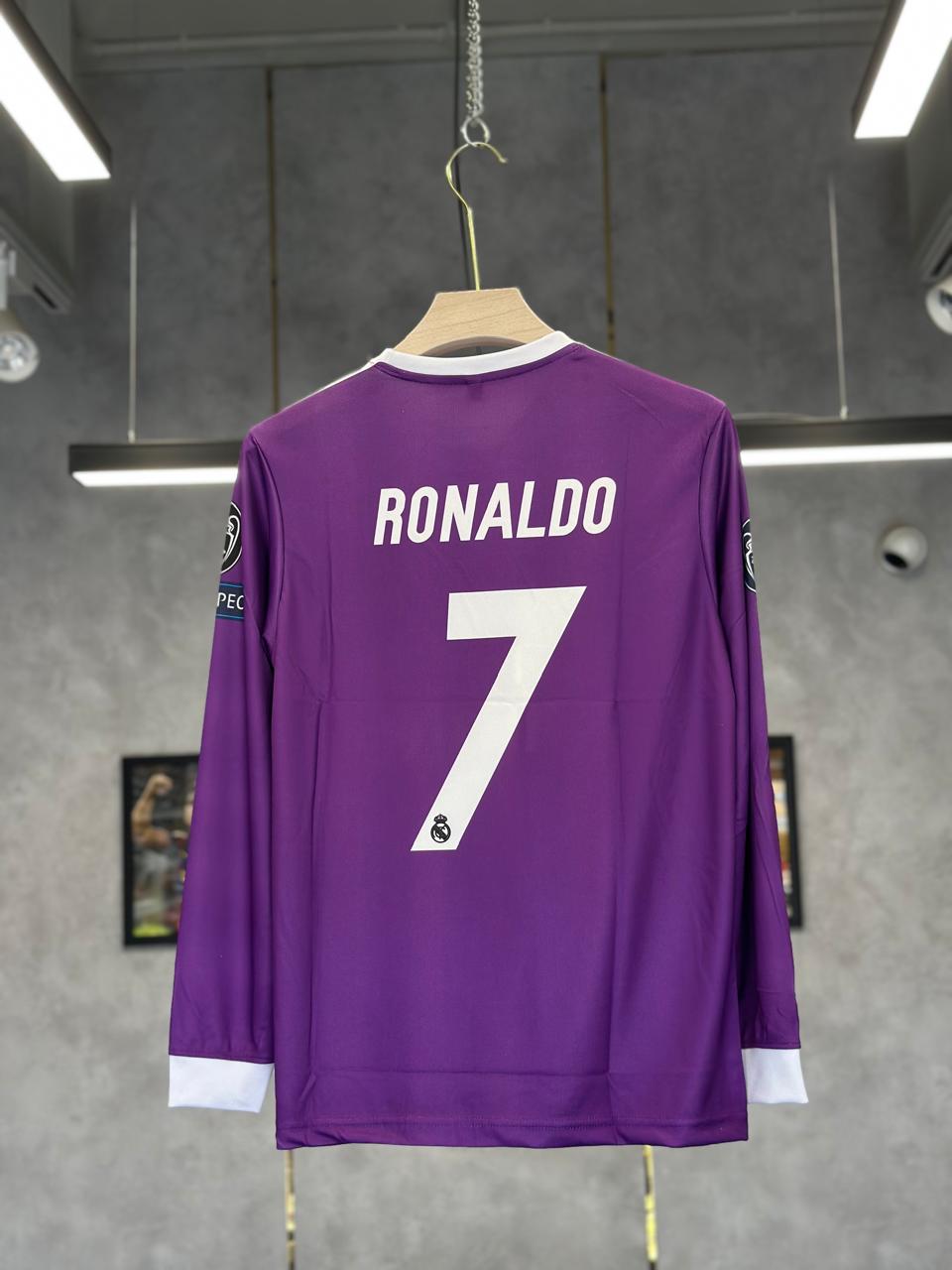 REAL MADRID RONALDO 2016/17 AWAY EMBROIDERY FULL SLEEV PREMIUM QUALITY KIT