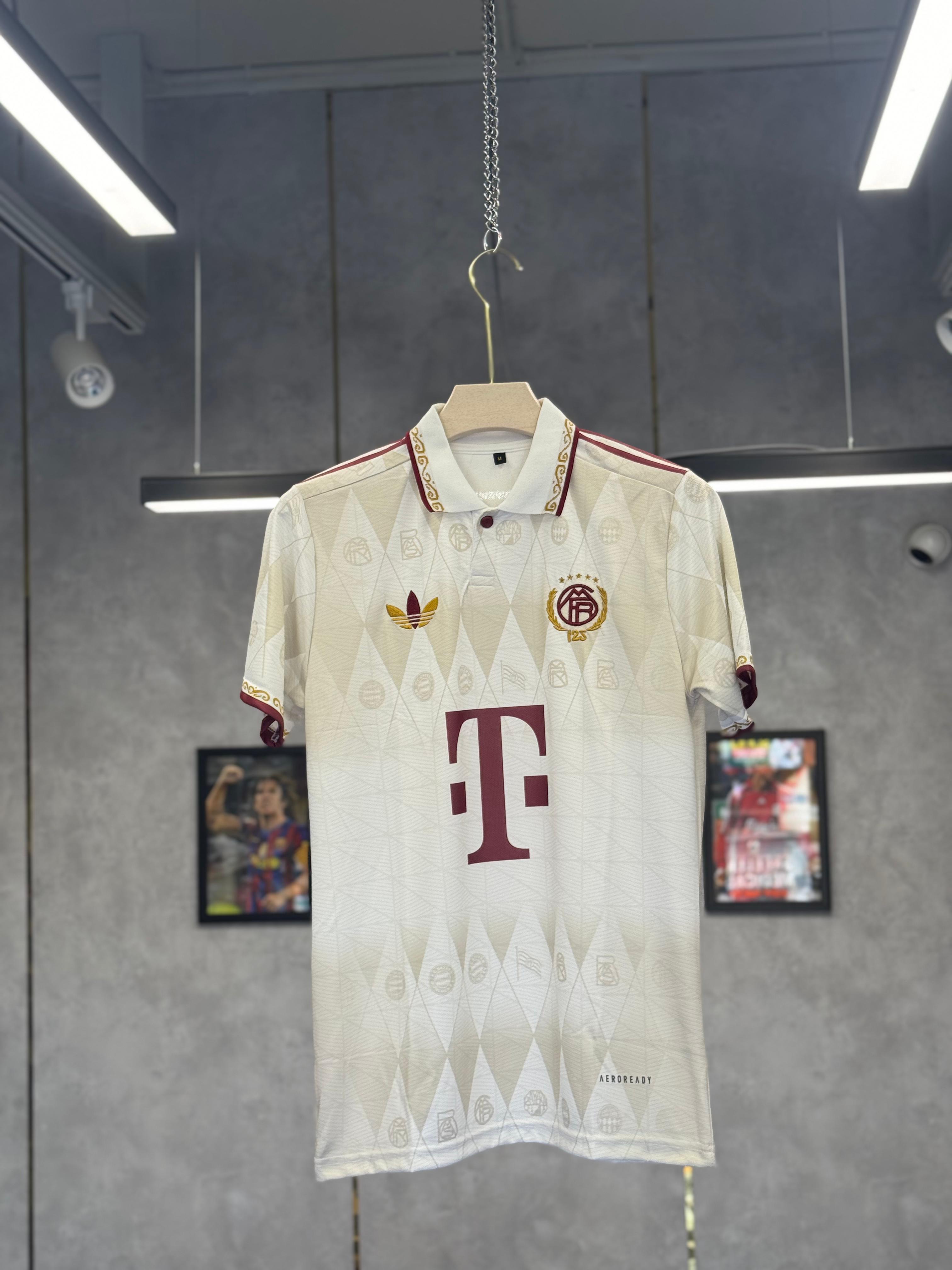 Bayern Munich 125th Anniversary special edition jersey with a gold diamond embroidery premium quality