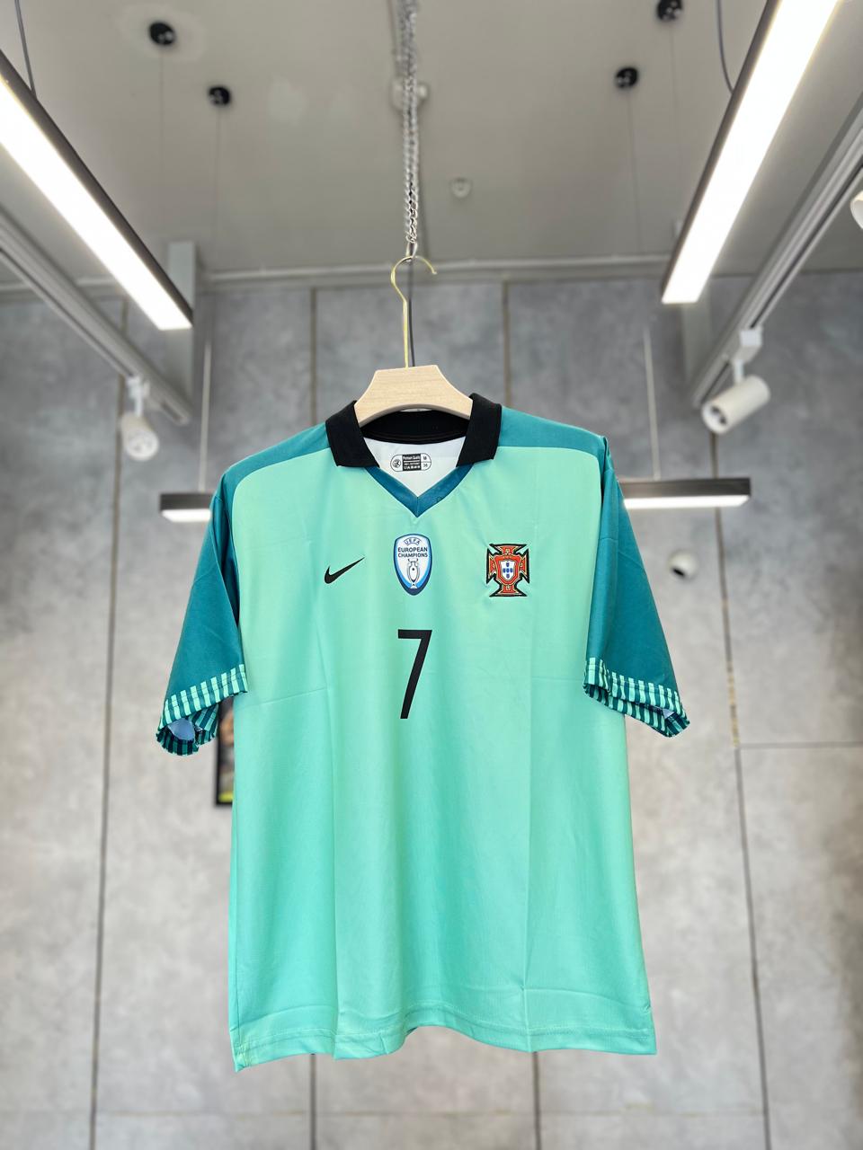 PORTUGAL RONALDO POLO 2016  AWAY EMBROIDERY FIVE SLEEV