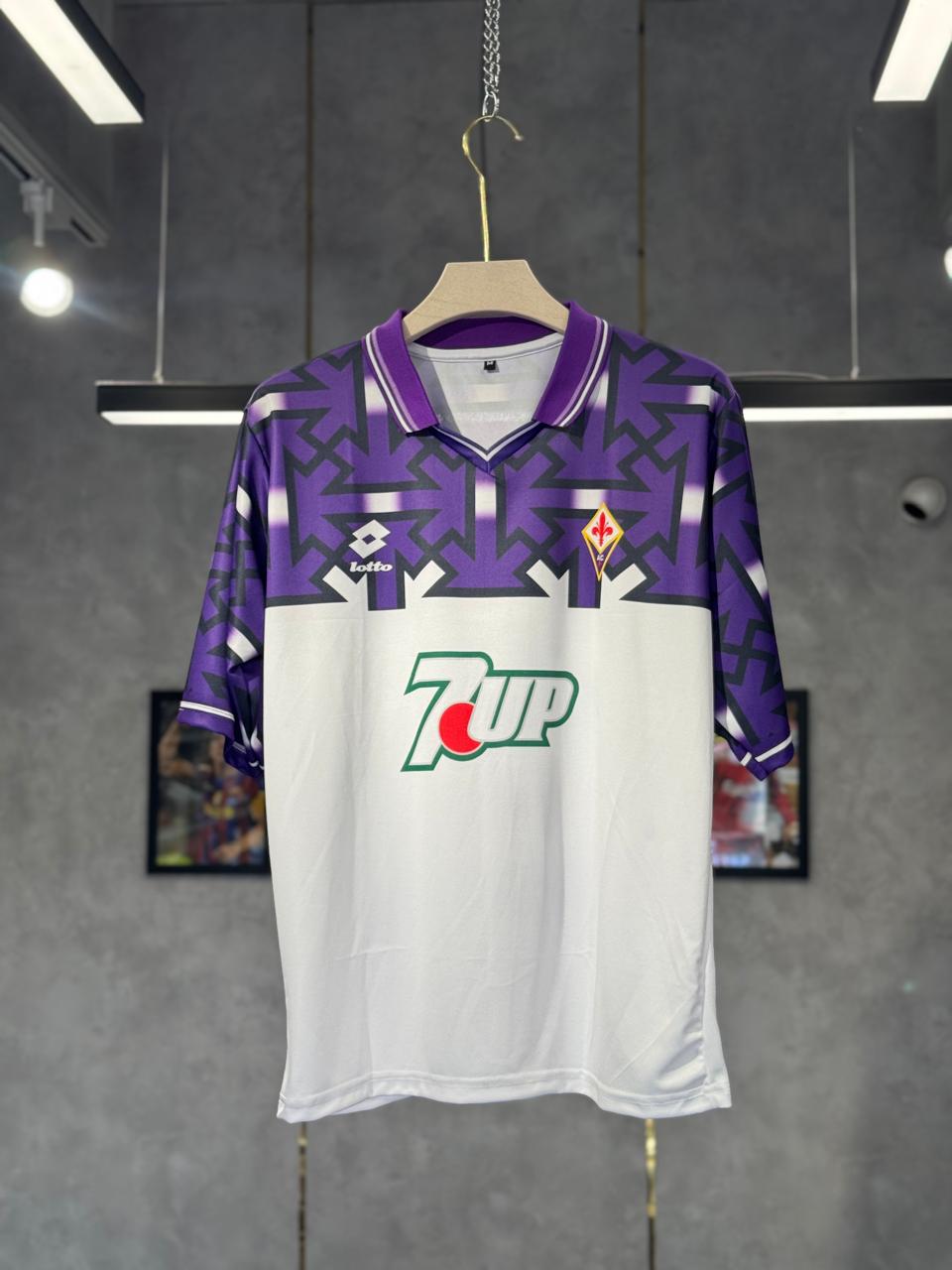 LOTTO FIORENTINA 1992-93 BATISTUTA POLO EMBROIDERY FIVE SLEEV