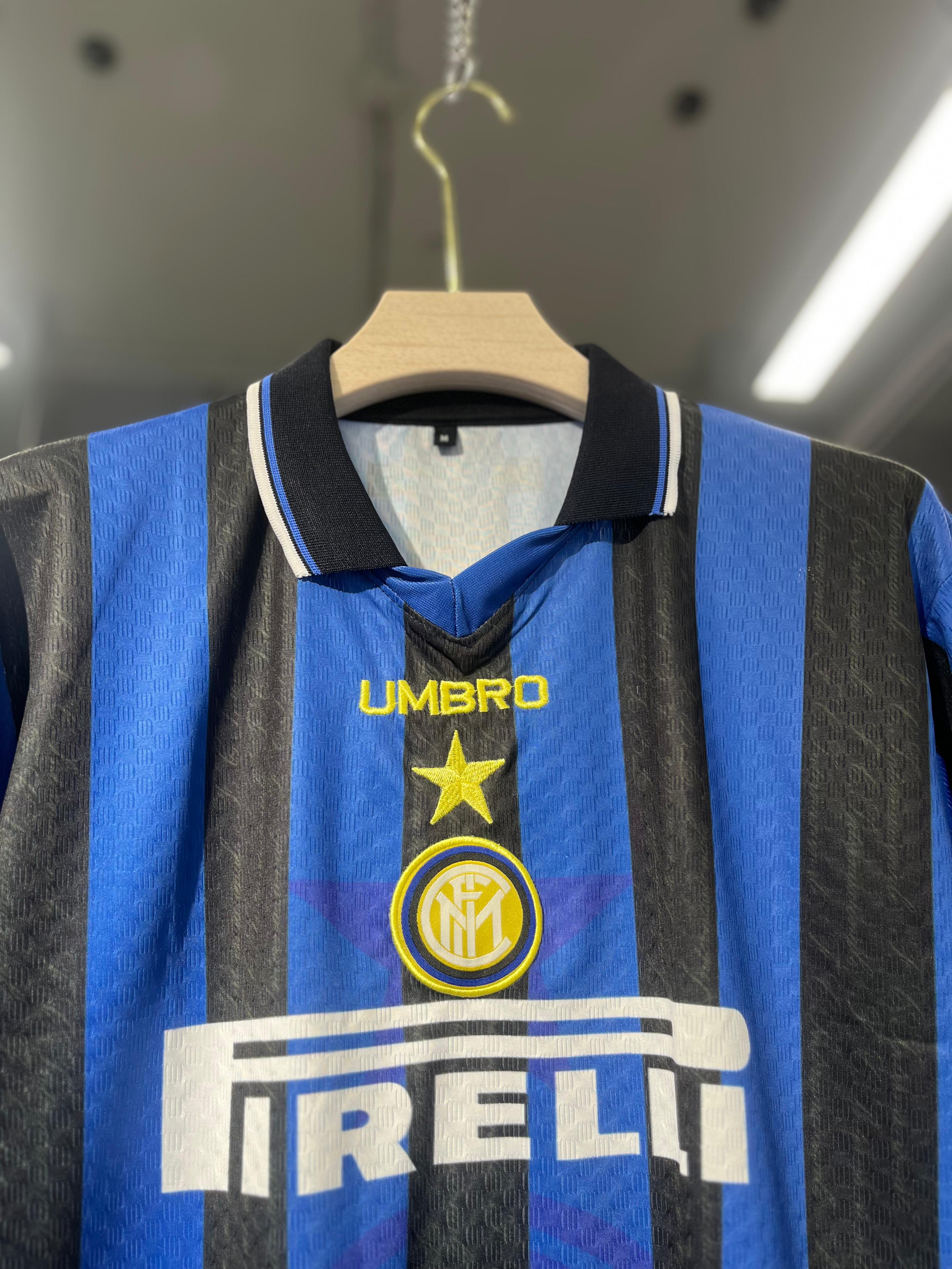 INTER MILAN POLO RONALDO EMBROIDERY FIVE SLEEVE