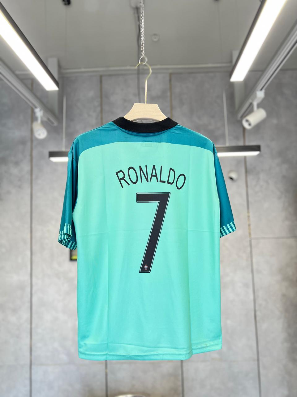 PORTUGAL RONALDO POLO 2016  AWAY EMBROIDERY FIVE SLEEV