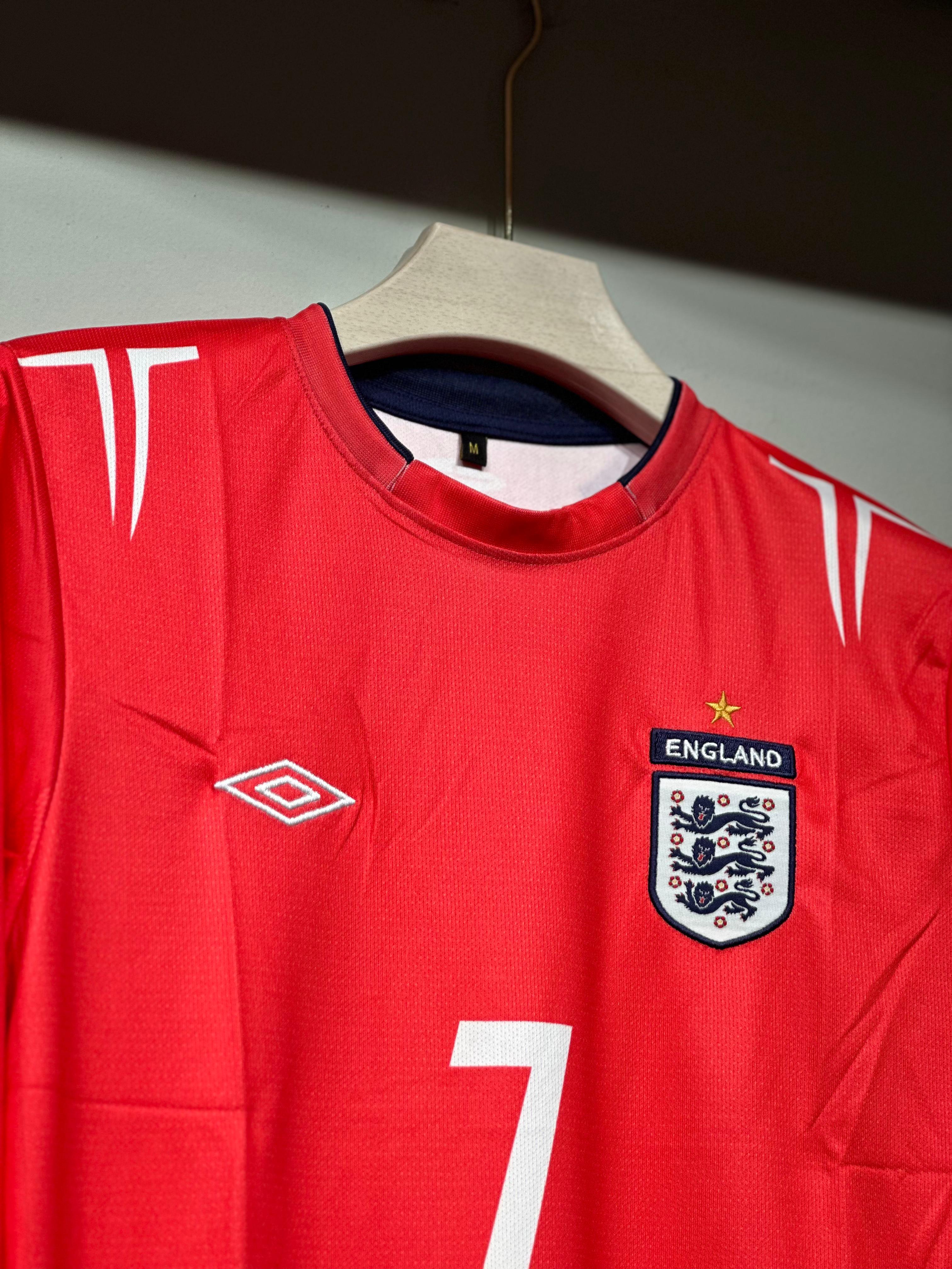 ENGLAND BECKHAM 2004/2006 PREMIUM QUALITY FULL SLEEVE EMBROIDERY🔥🔥